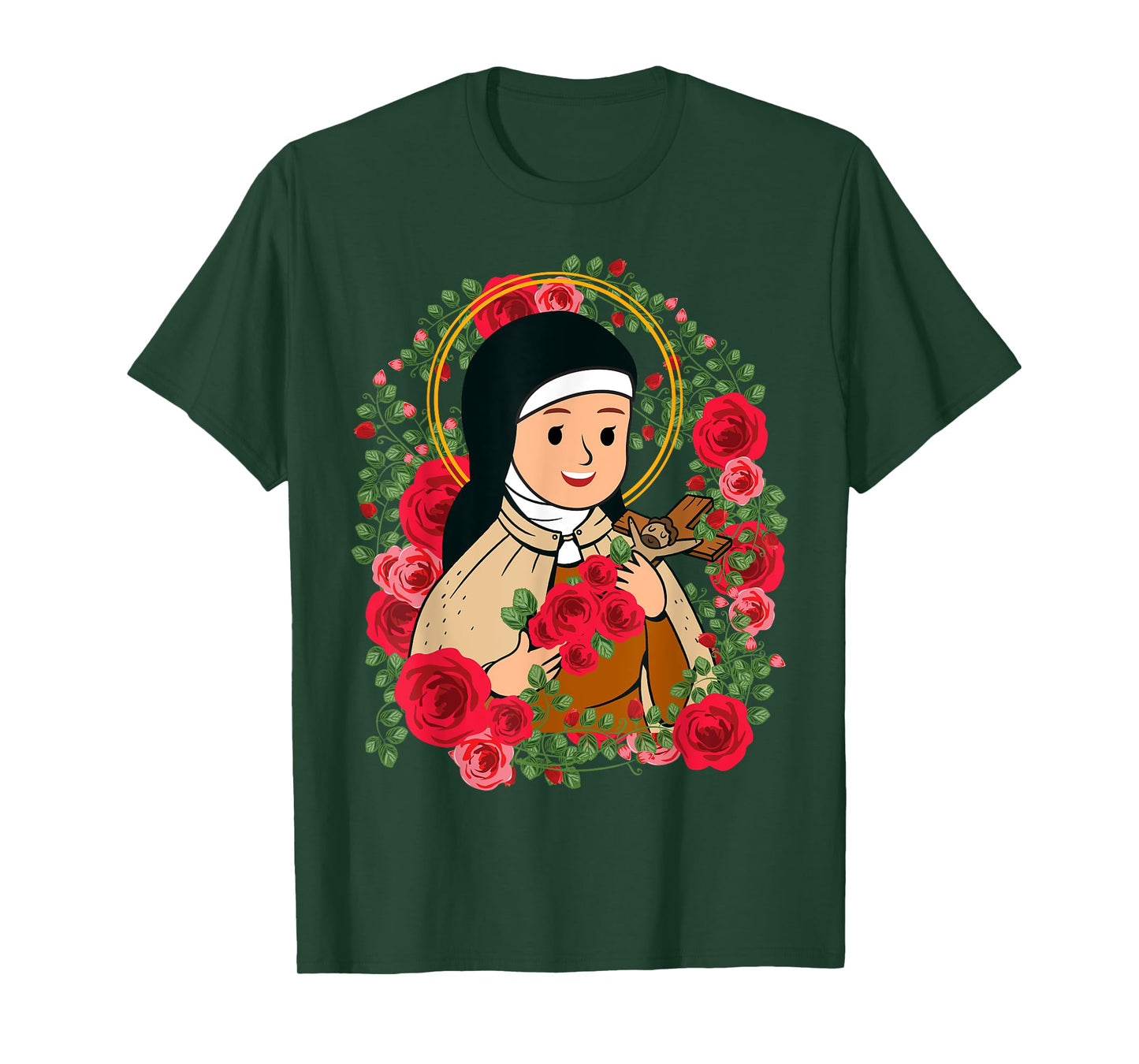 St Therese of Lisieux Kids Little Flower Rose Catholic Saint T-Shirt