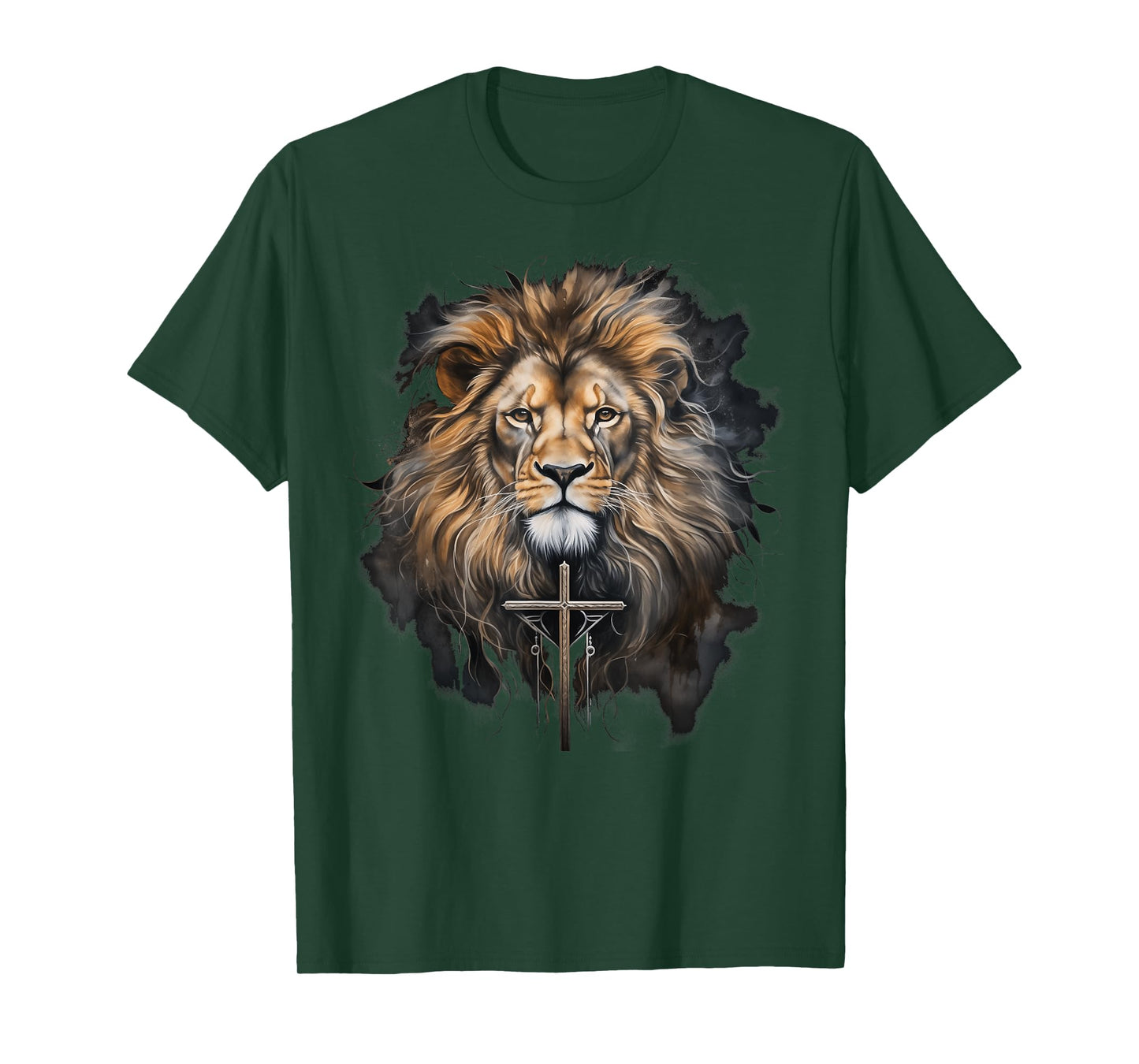 Christian Cross Lion of Judah Religious Faith Jesus Pastor T-Shirt
