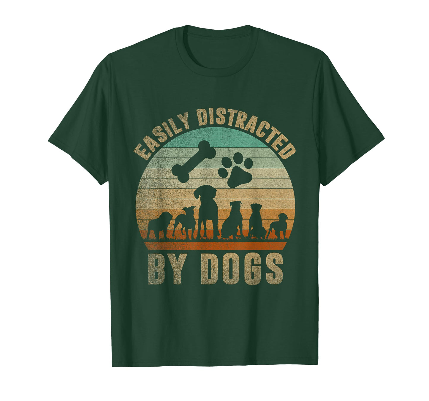 Easily Distracted By Dogs Shirt Kids Women Men Pet Lover T-Shirt