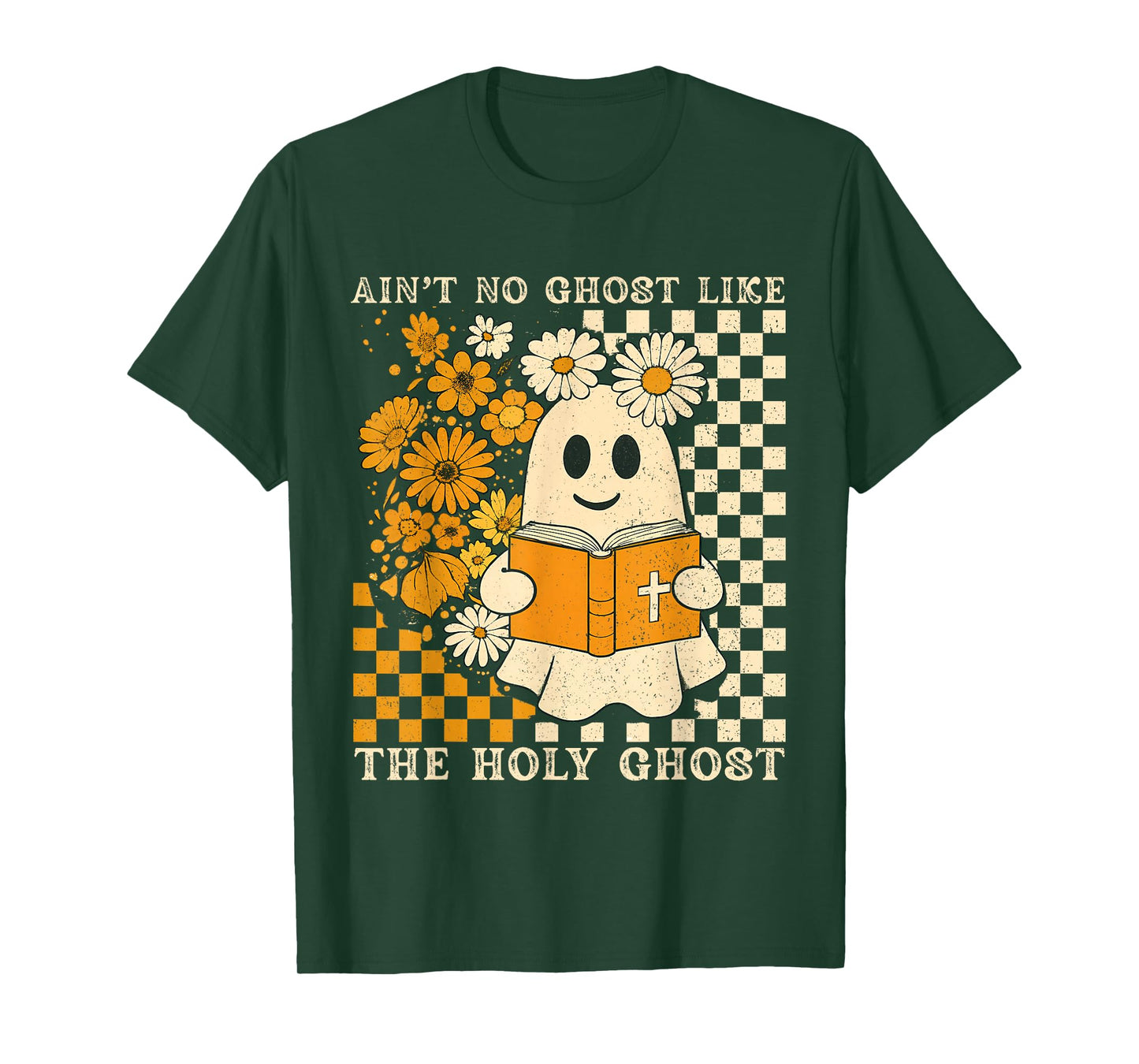 Ain't No Ghost Like Ghost Christian Floral Ghost Halloween T-Shirt