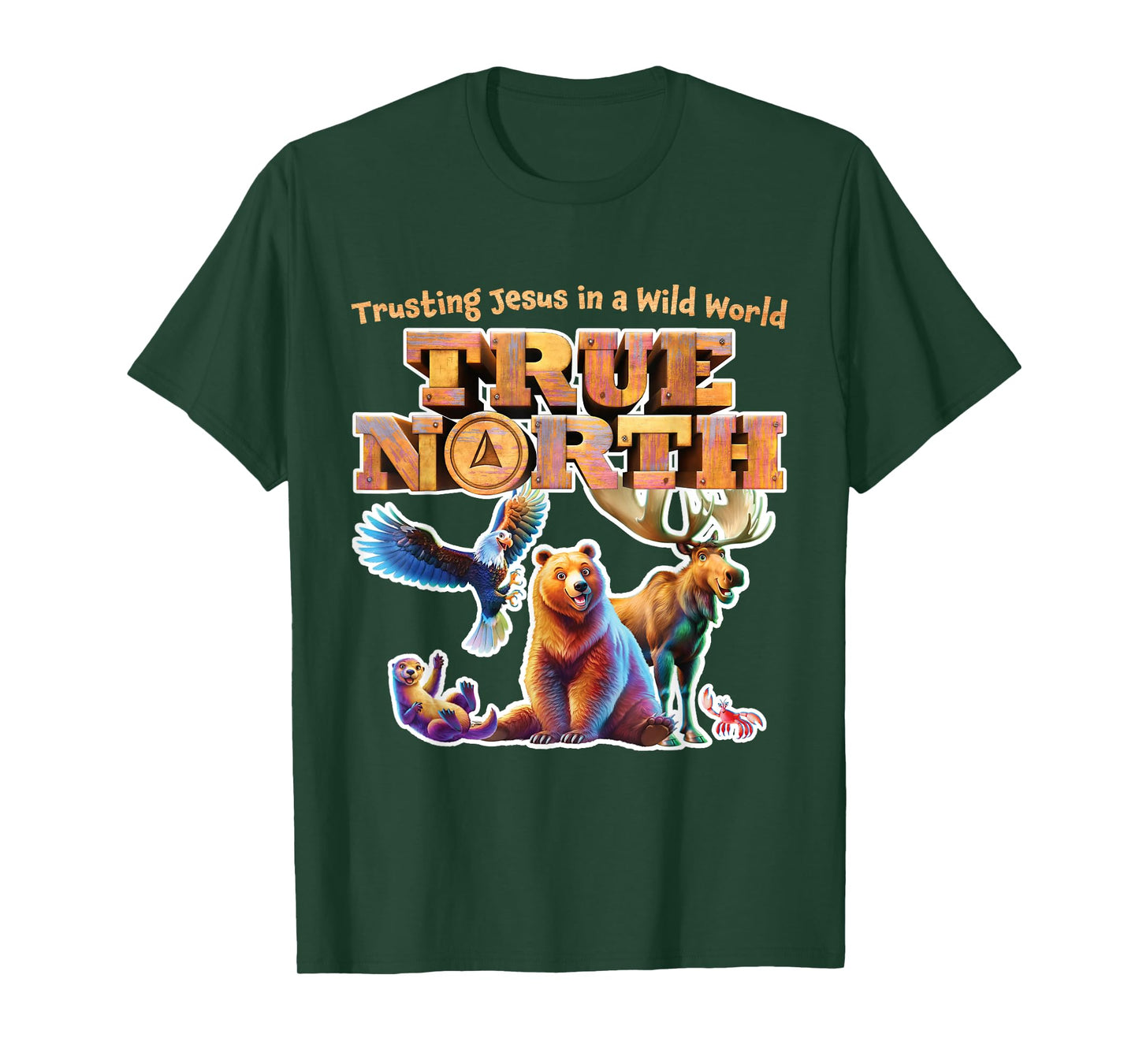 True North Trusting Jesus In A Wild World VBS Jungle Animal T-Shirt