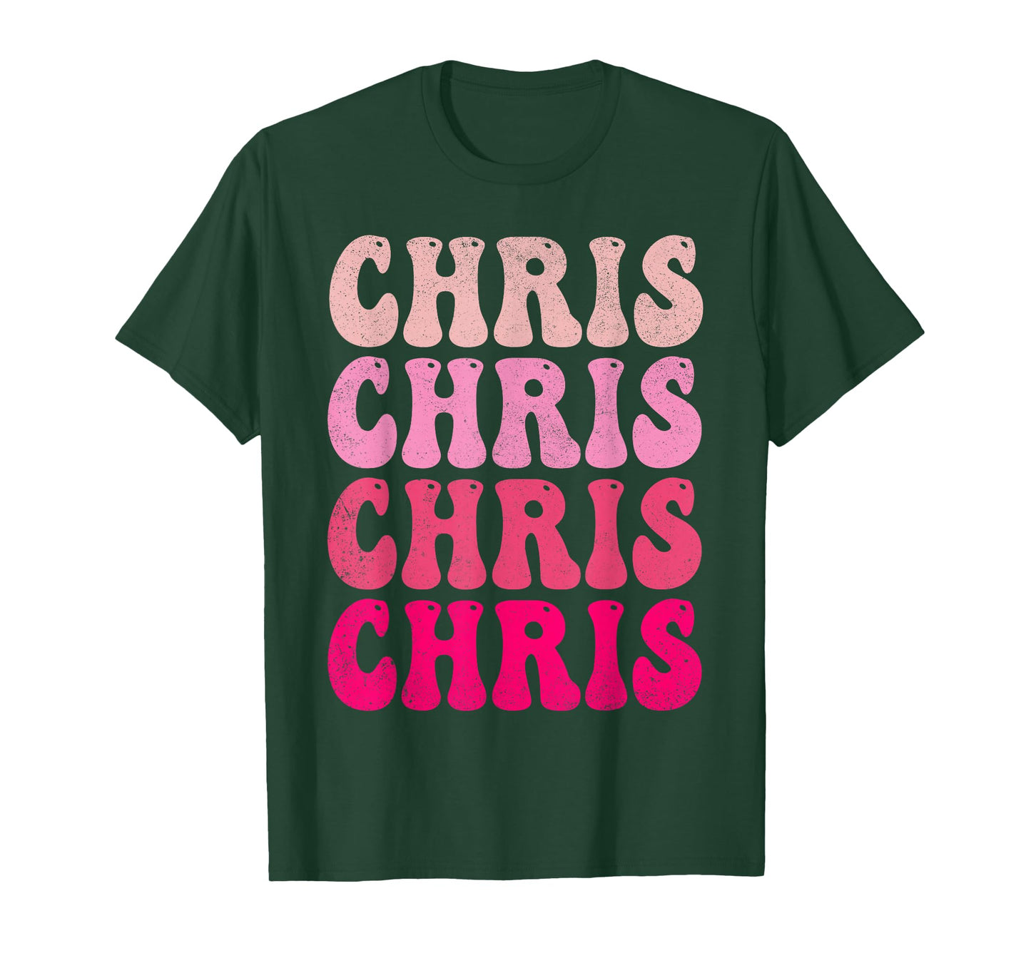 Groovy Chris First Name Personalized I Love Chris Tees Meme T-Shirt