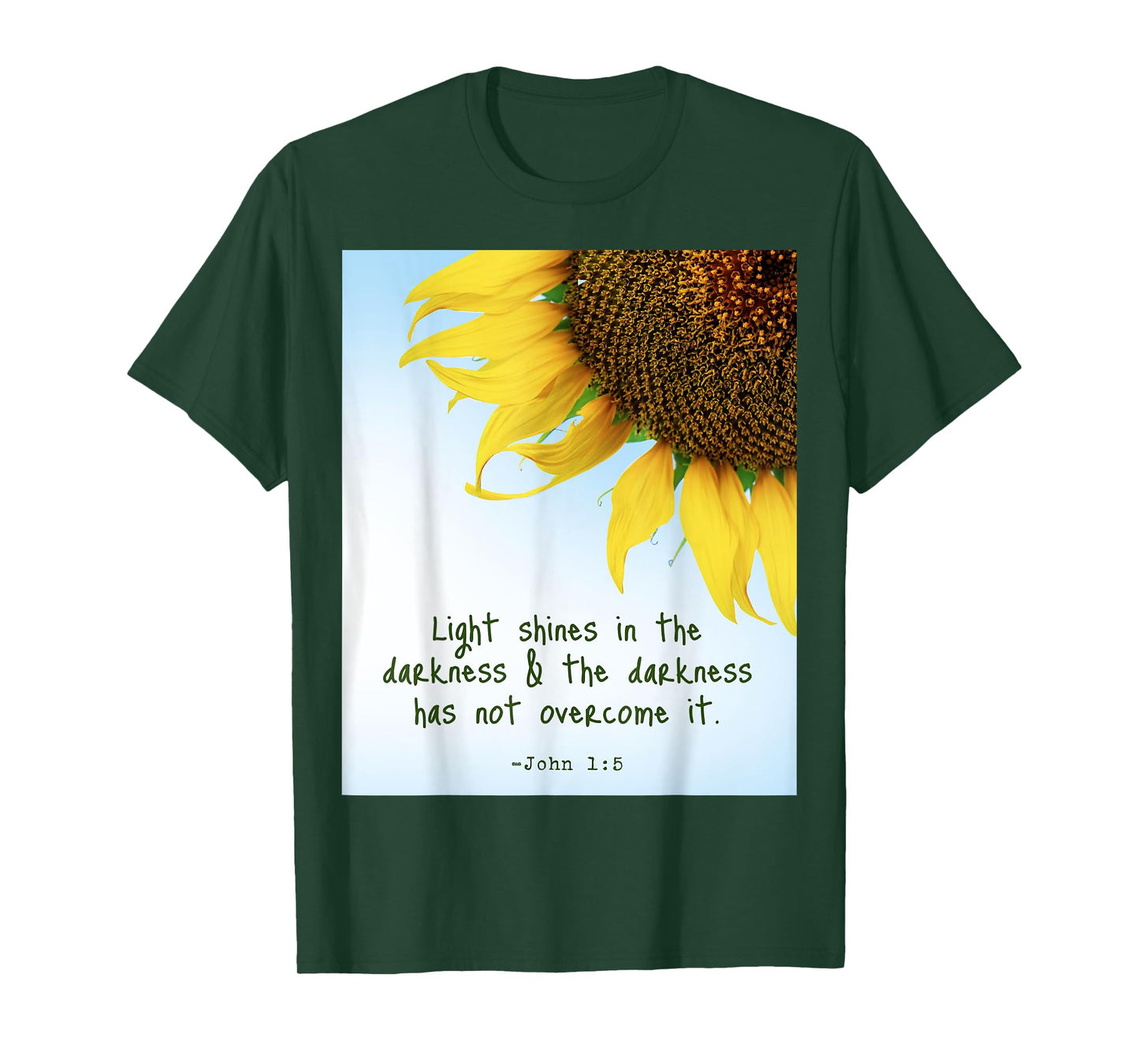 John 1 15 Light Shines in The Darkness Quotes T-Shirt