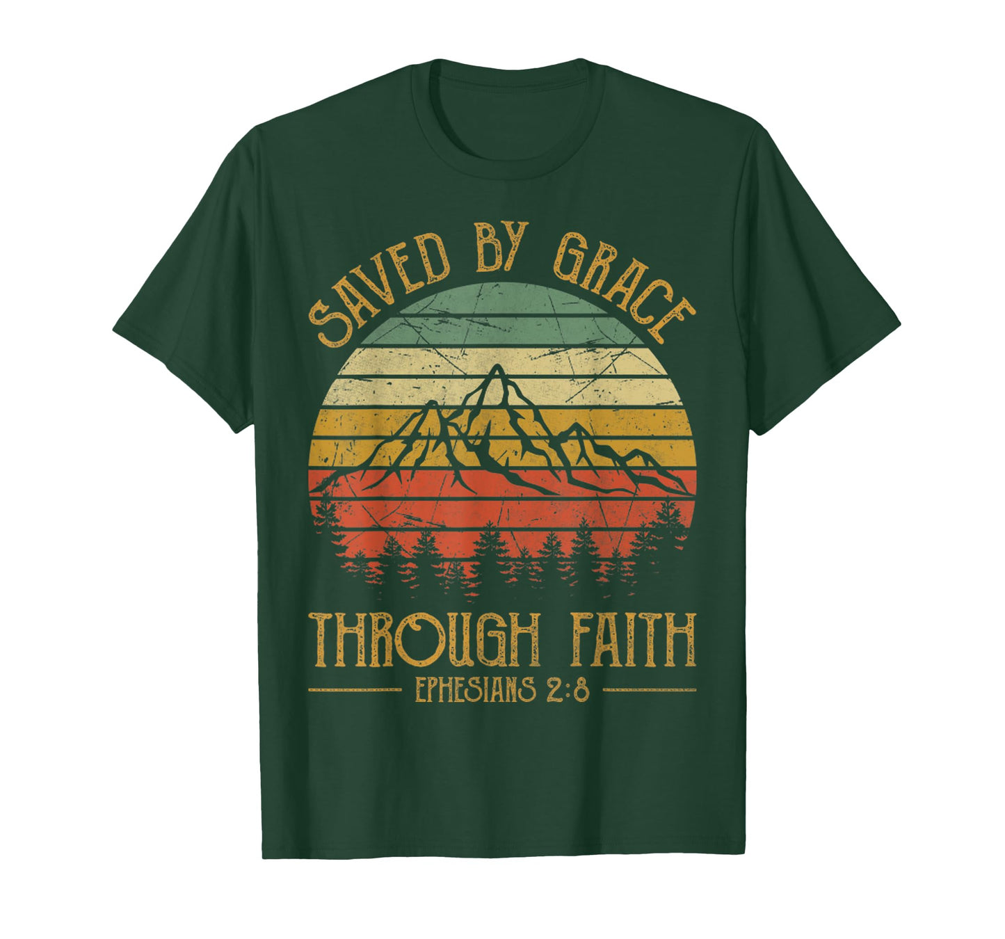 Vintage Christian Saved By Grace Through Faith T-Shirt