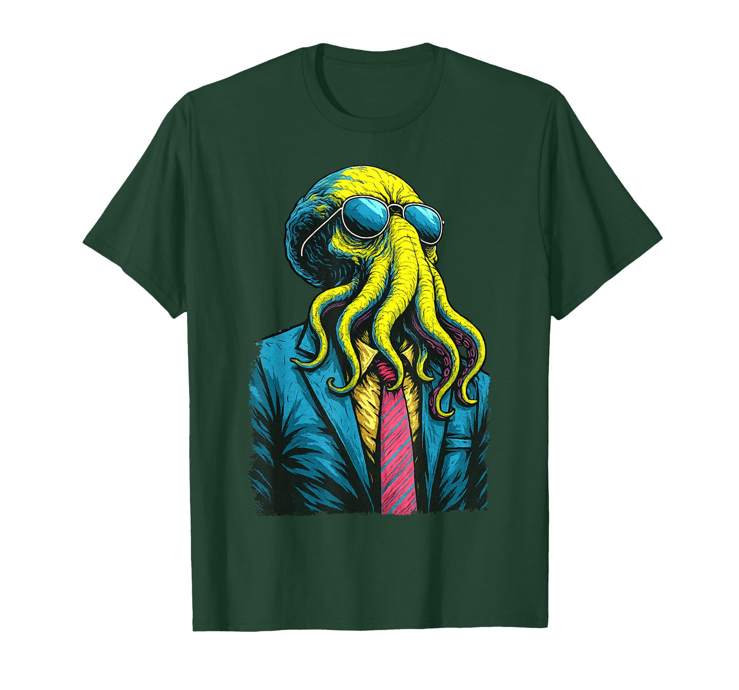 Cthulhu Business Suit, Lovecraftian Cosmic Horror Streetwear T-Shirt