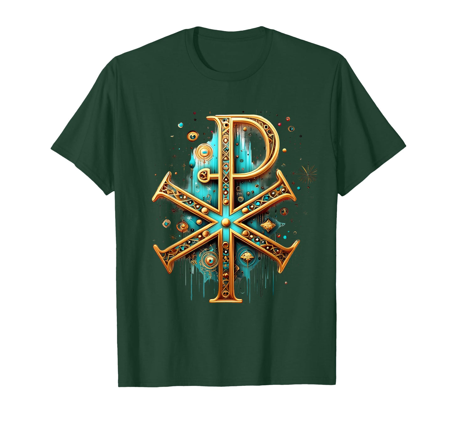 Chi Rho Jesus Christ Christian Catholic Ancient Monogram T-Shirt