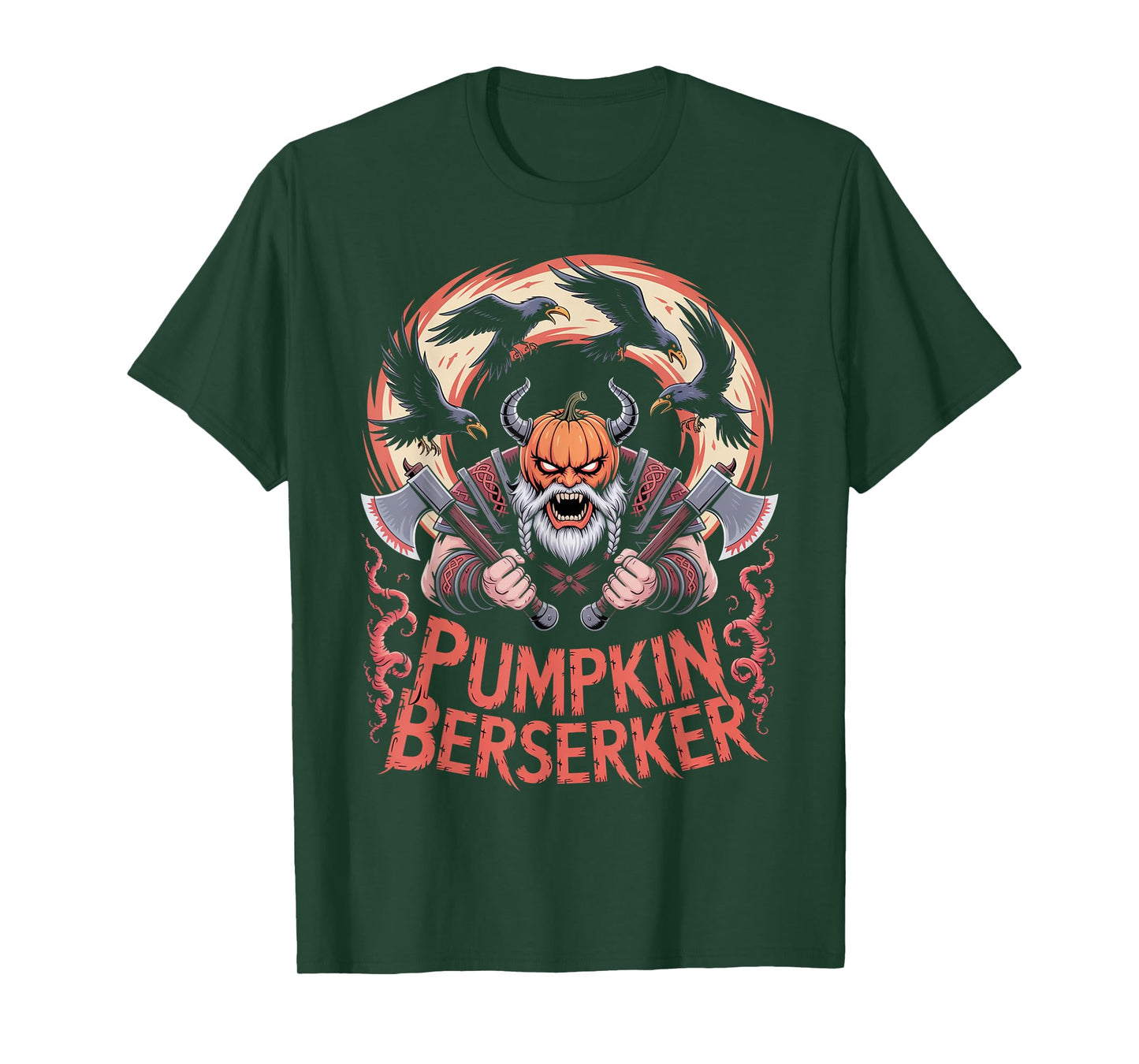 Viking Mythology Pumpkin - Halloween Norse Berserker T-Shirt