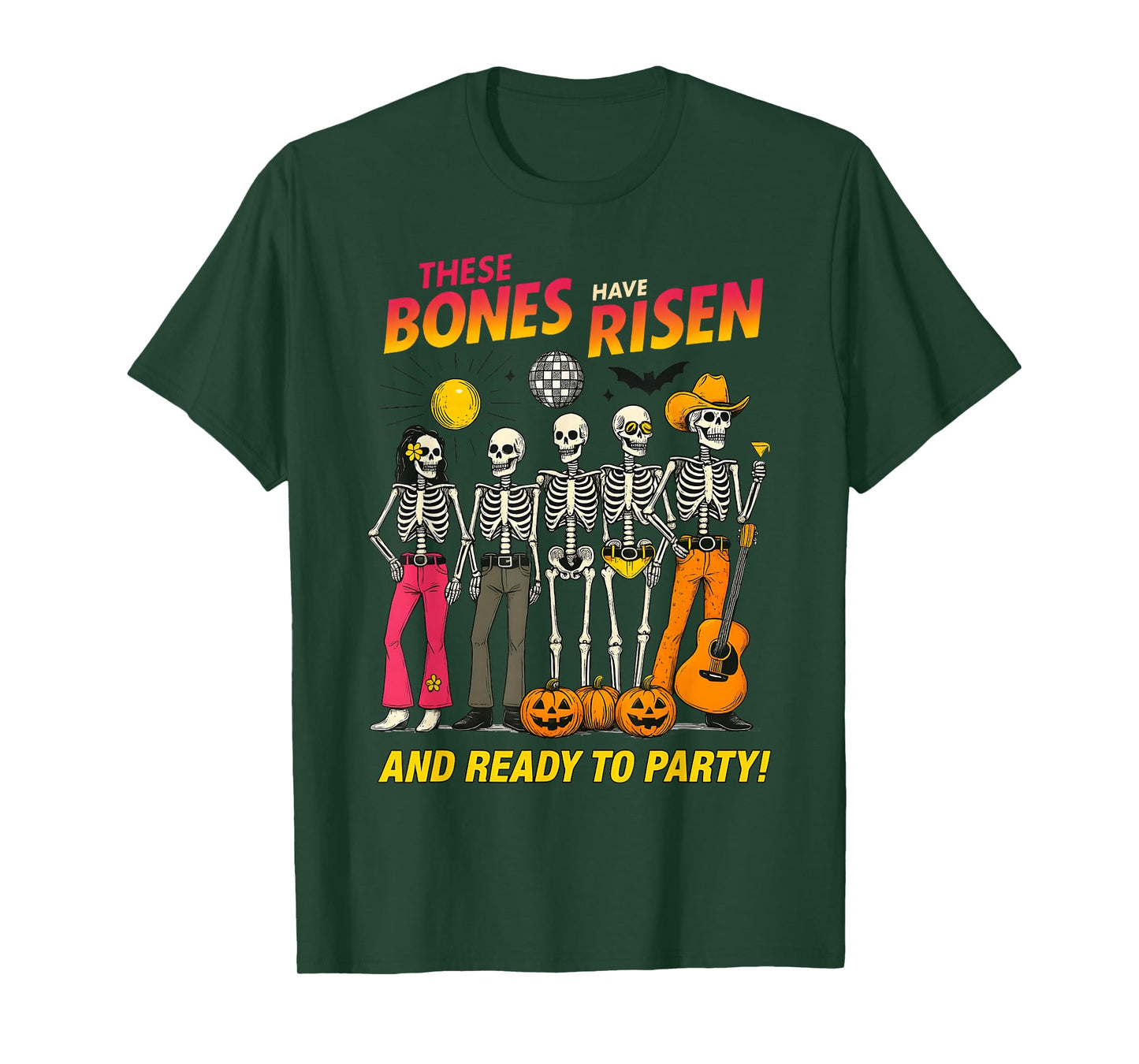 These Bones Have Risen Funny Christian Skeleton Halloween T-Shirt