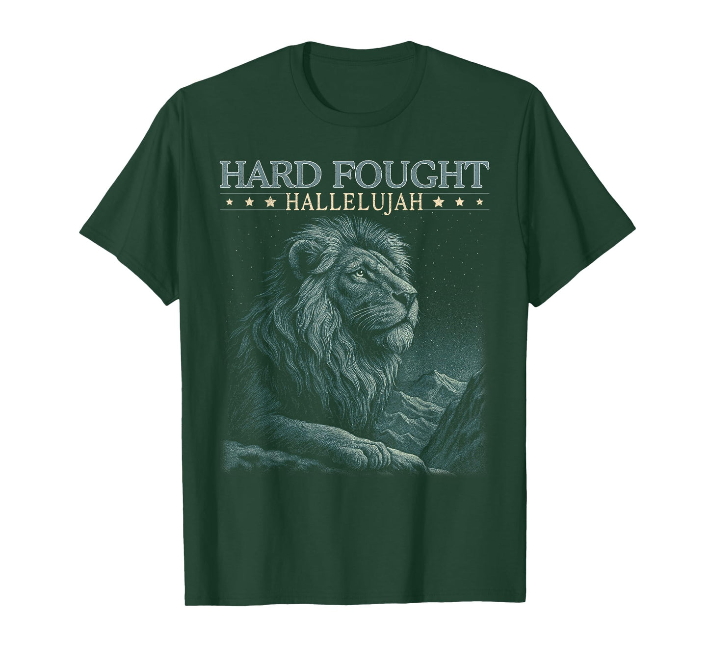 Hard Fought Hallelujah Christian Bible Verse Jesus Religious T-Shirt