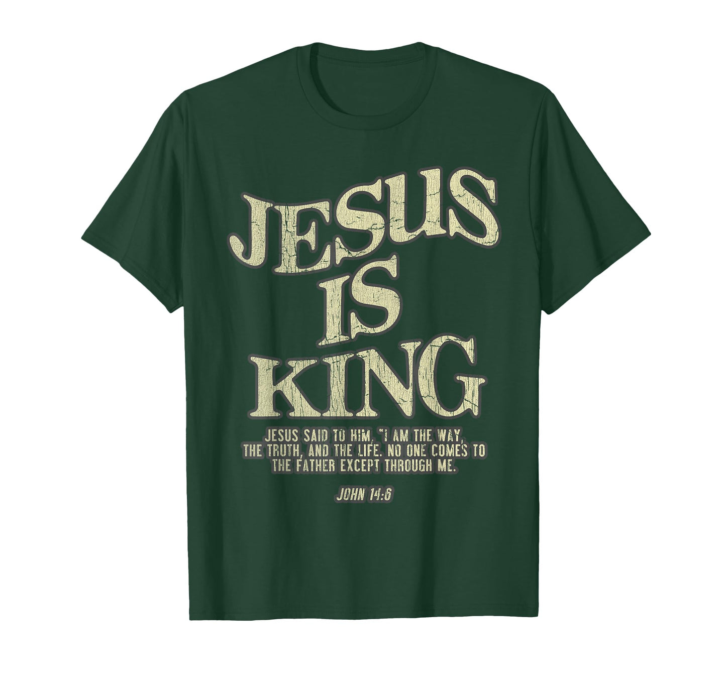 Vintage Retro Jesus Is King Jesus John 14 6 Costume T-Shirt