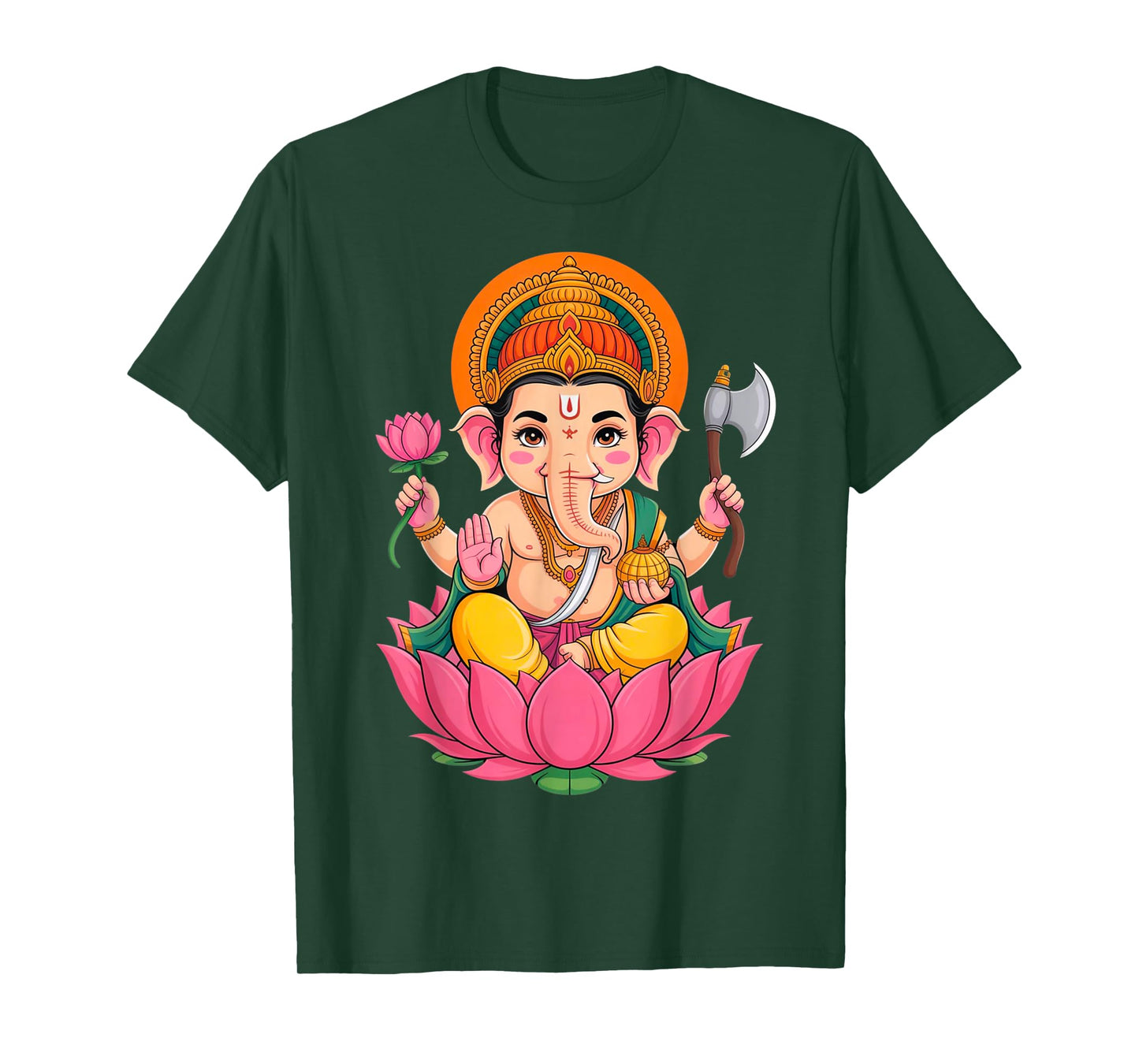 Hindu Ganesha Puja Elephant God India Meditation Yoga Murti T-Shirt