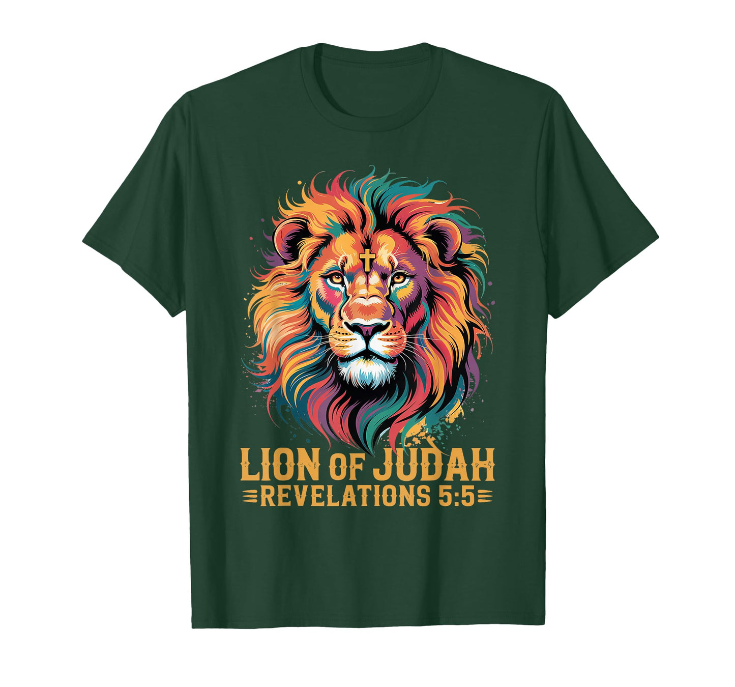 Lion of Judah Christian Cross Jesus Christian Faith T-Shirt