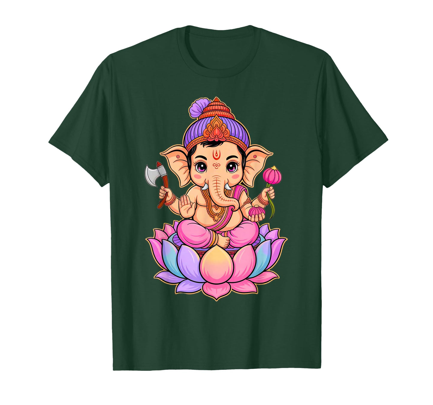 Hindu Ganesha Puja Elephant God India Meditation Yoga Murti T-Shirt