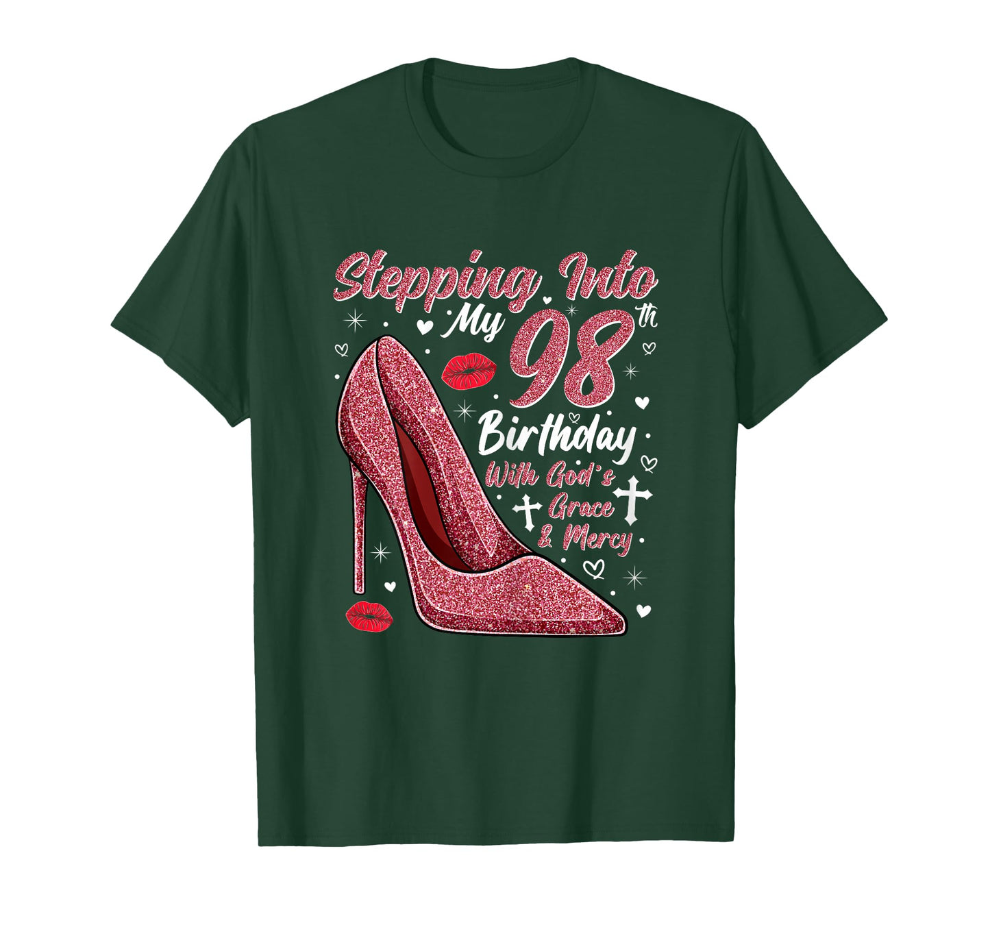 Stepping Into My 98th Birthday Ladies 98 Year Old T-Shirt