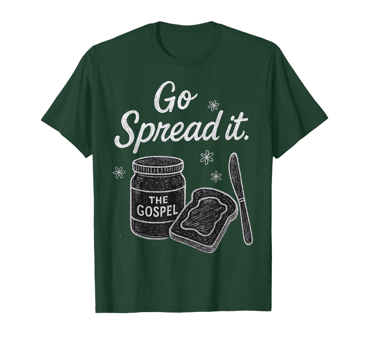 Jar with The Gospel Vintage Chalk Art Christian Faith T-Shirt
