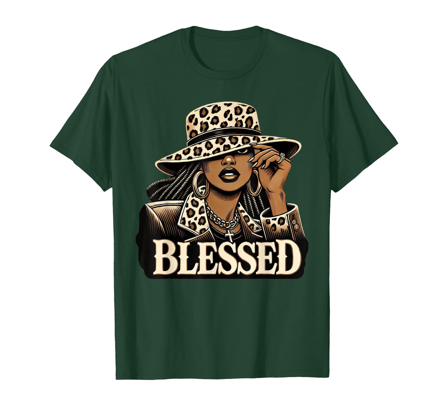 Blessed Black Cowgirl Western Swag African Christian Woman T-Shirt