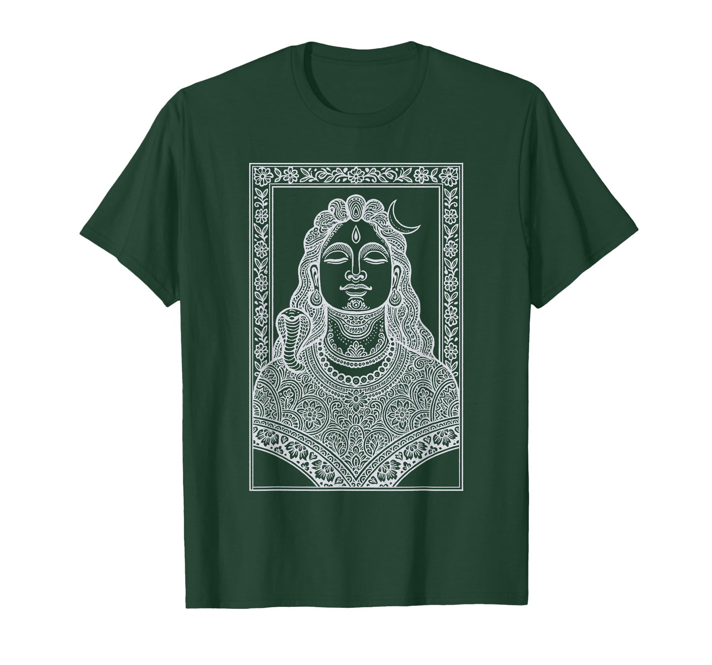 Traditional Indian Design Style Adiyogi God of Yoga Mahadev T-Shirt