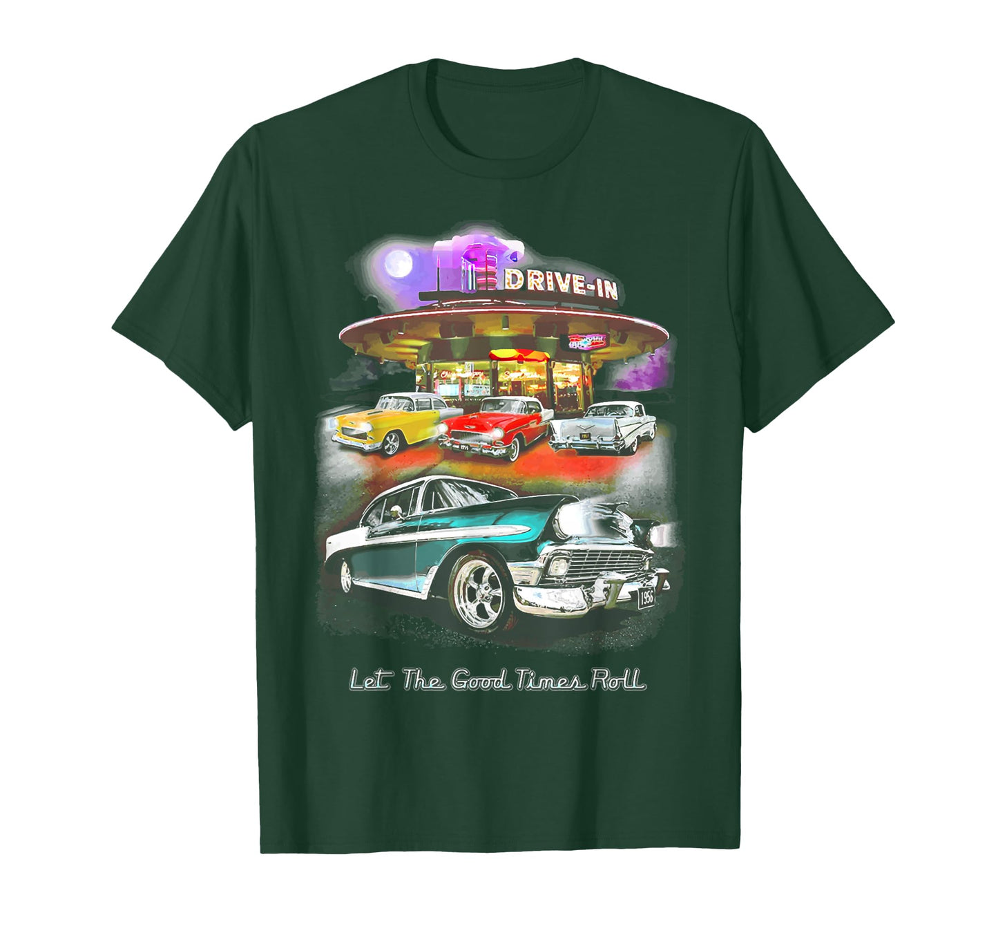 55 57 50 90s Chevys Bel Air TriFive Retro Classic car T-Shirt