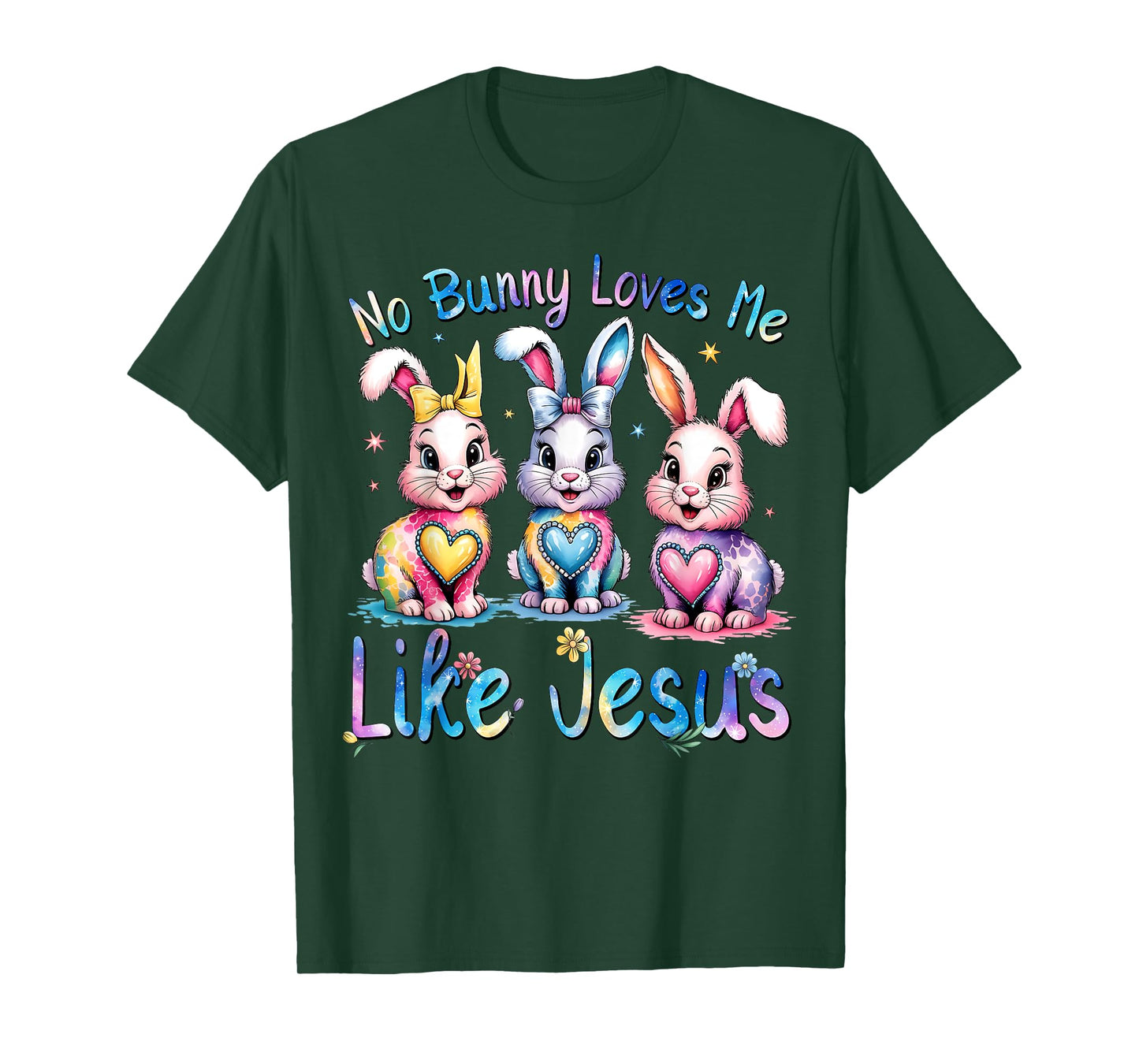Easter No Bunny Loves Me Like Jesus Christian Kids Women T-Shirt