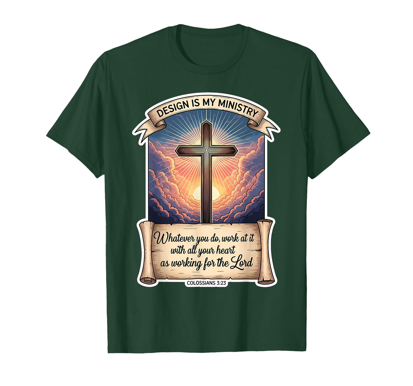 Christian Designer Design is My Ministry Jesus Christ Faith T-Shirt