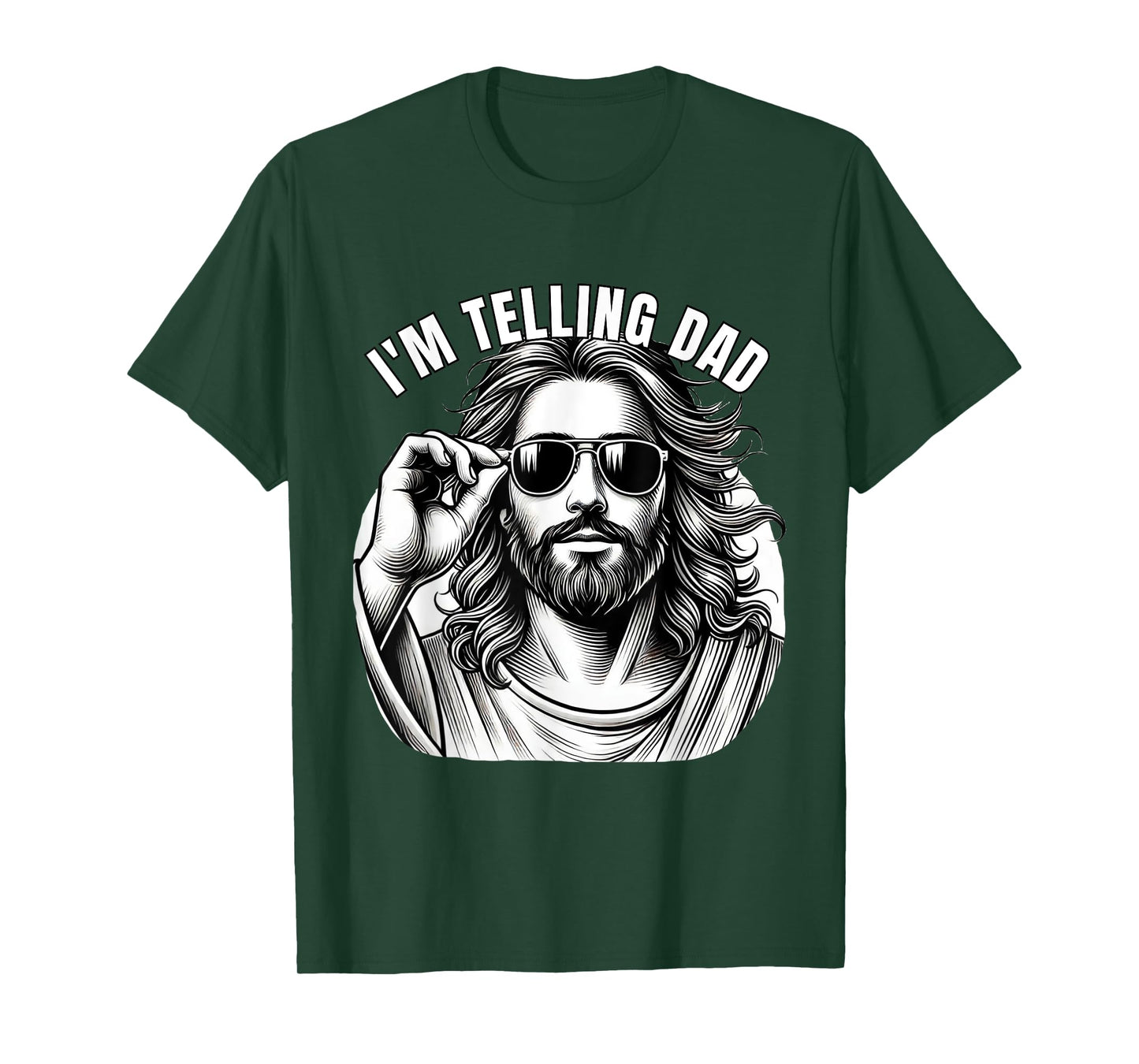 Funny Jesus Meme I'm Telling Dad Jesus Christian T-Shirt