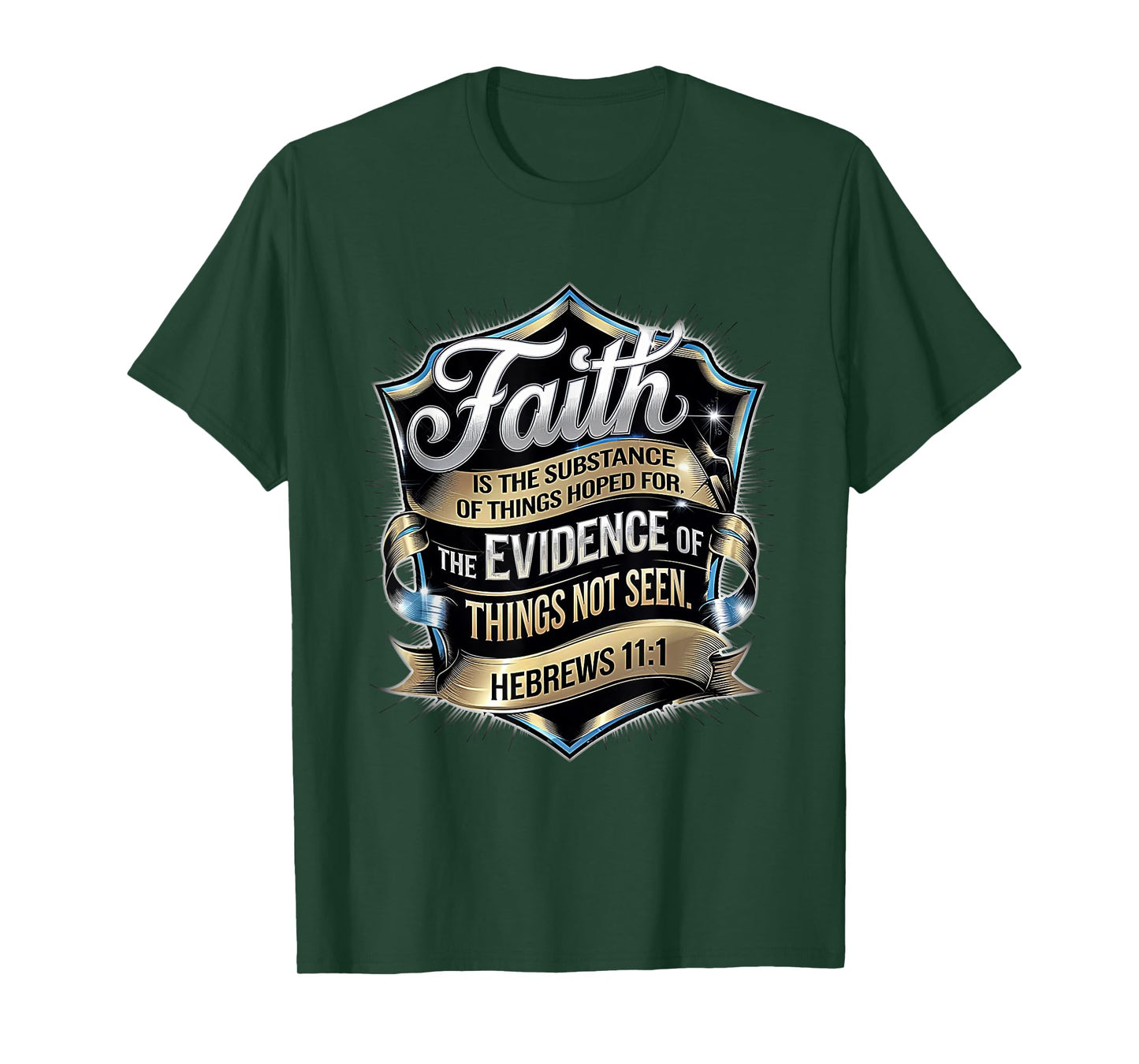 Hebrews 11:1 Ornate Faith Design T-Shirt