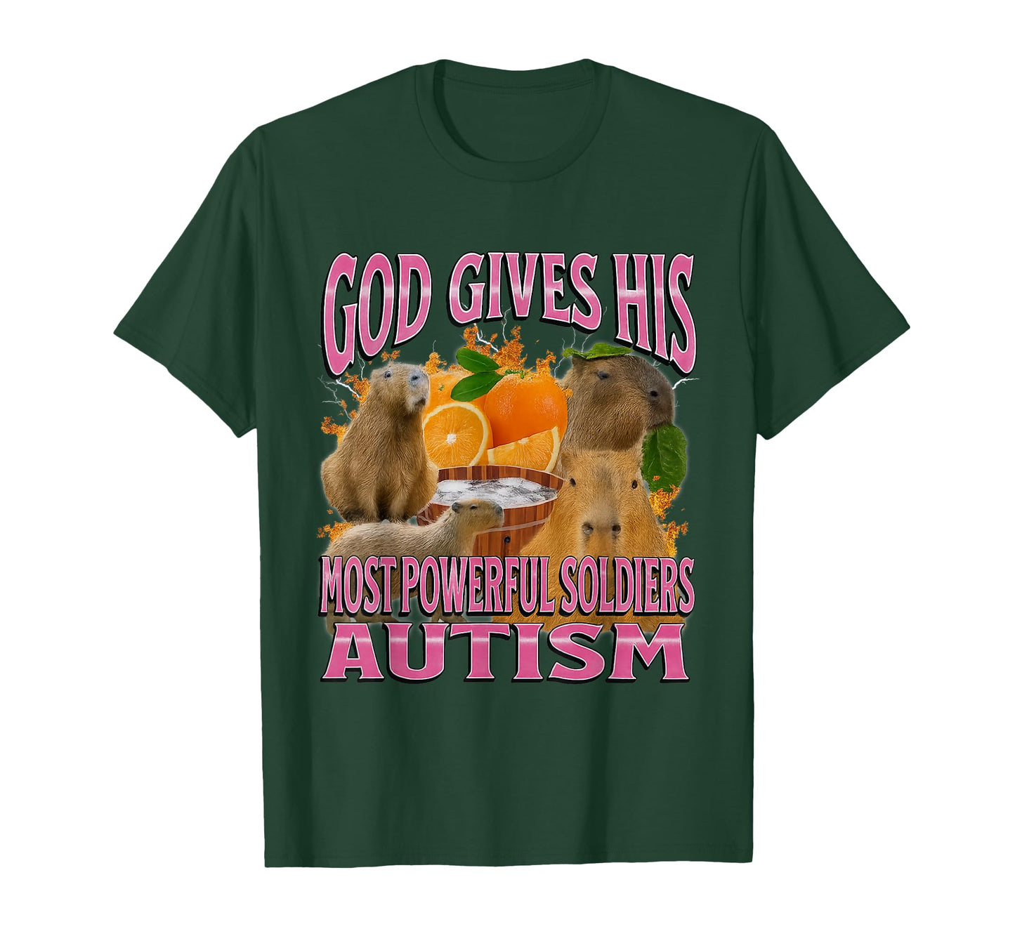 God Gives His Most Powerful Autism Capybara Meme Bootleg T-Shirt