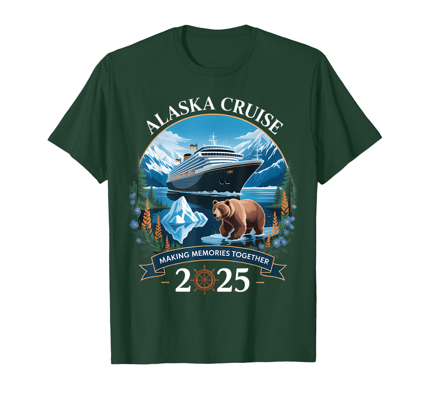 Cruisin Alaska 2025 Family Alaska Cruise Funny Vacation T-Shirt