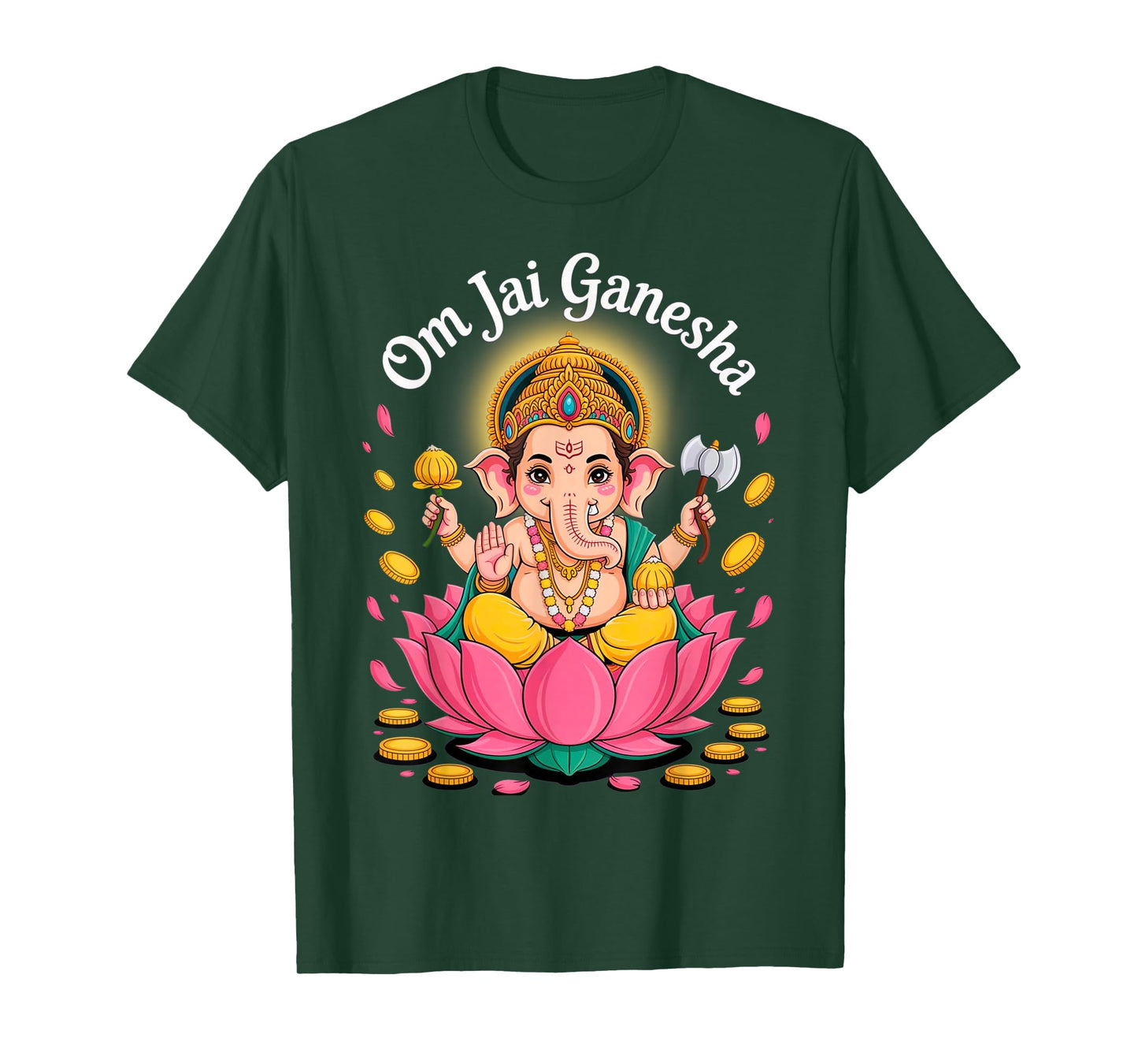 Hindu Ganesha Puja Elephant God India Meditation Yoga Murti T-Shirt