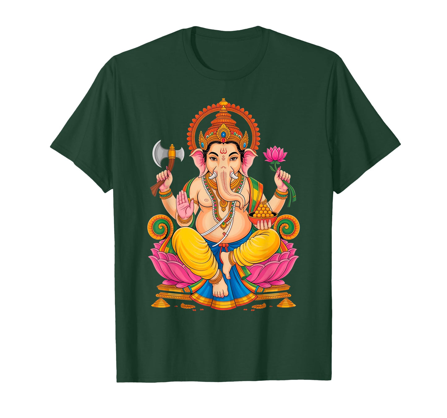 Hindu Ganesha Puja Elephant God India Meditation Yoga Murti T-Shirt