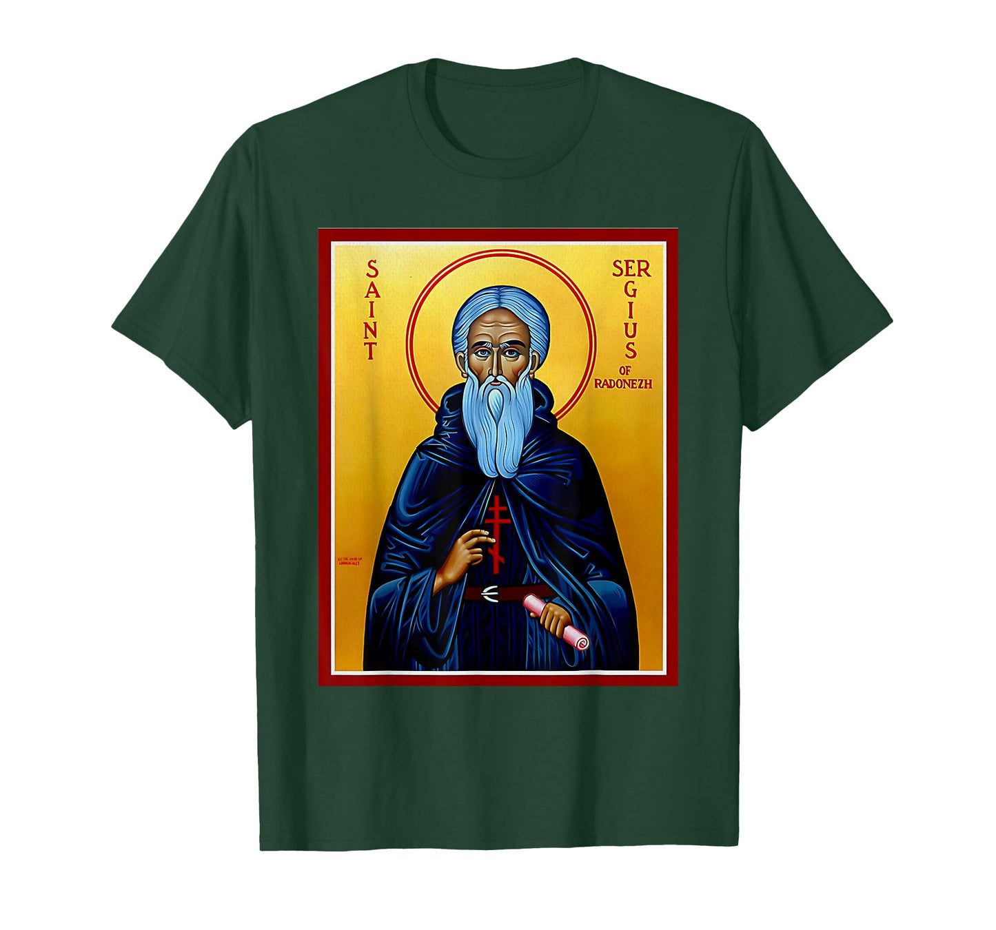 St. Sergius Radonezh Eastern Orthodox Byzantine Art Russian T-Shirt