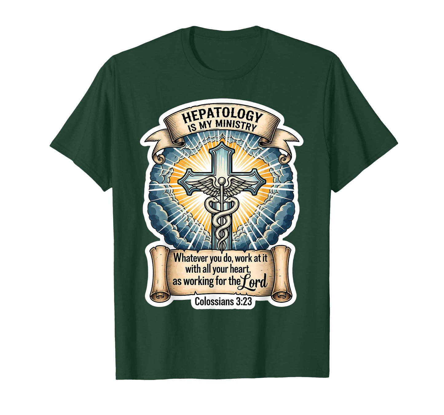 Christian Hepatologist Hepatology is My Ministry Doctor God T-Shirt