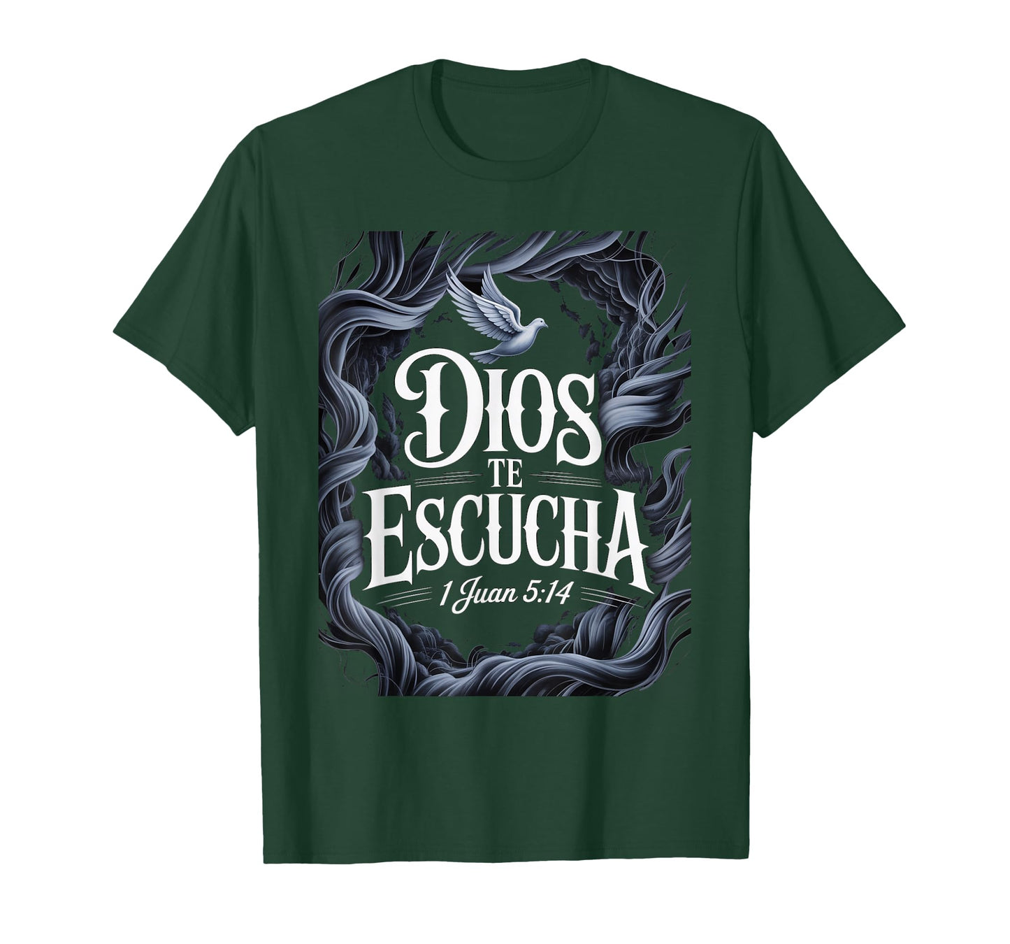Dios Te Escucha – 1 Juan 5:14 Spanish Bible Verse Christian T-Shirt