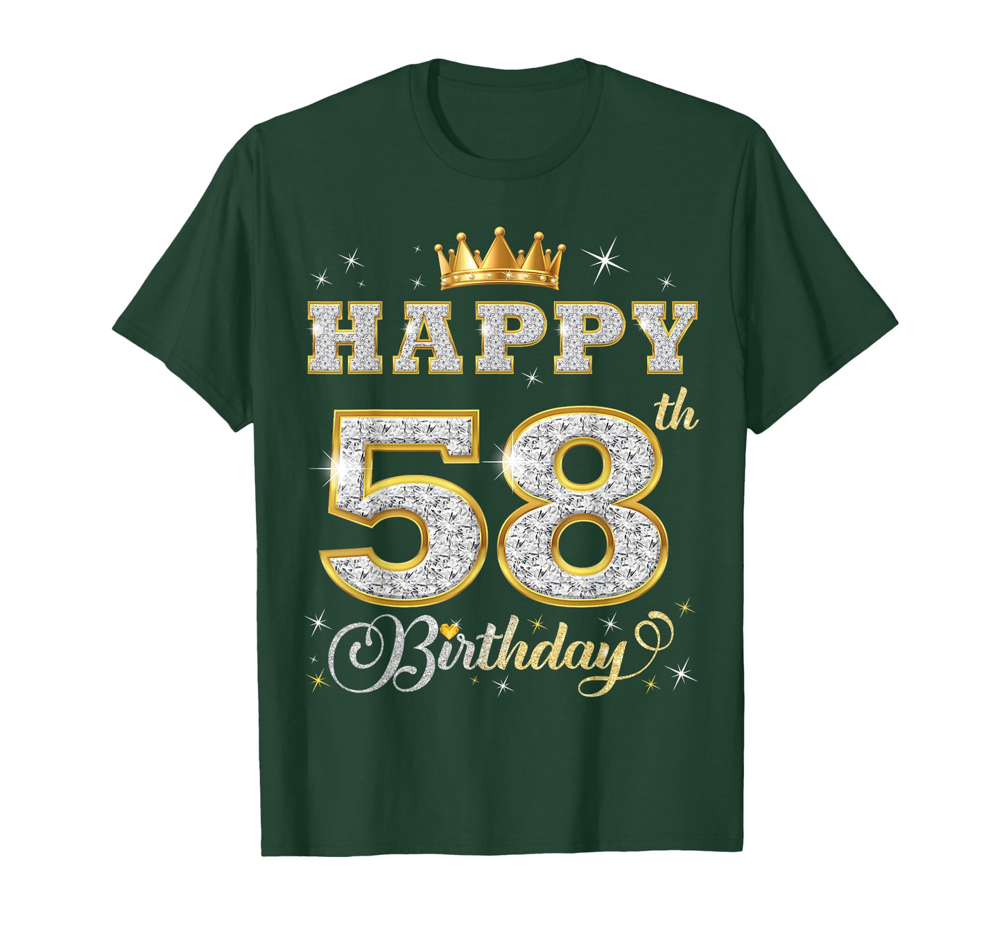 Happy 58th Birthday 58 Years Old Women Men Birthday Party T-Shirt