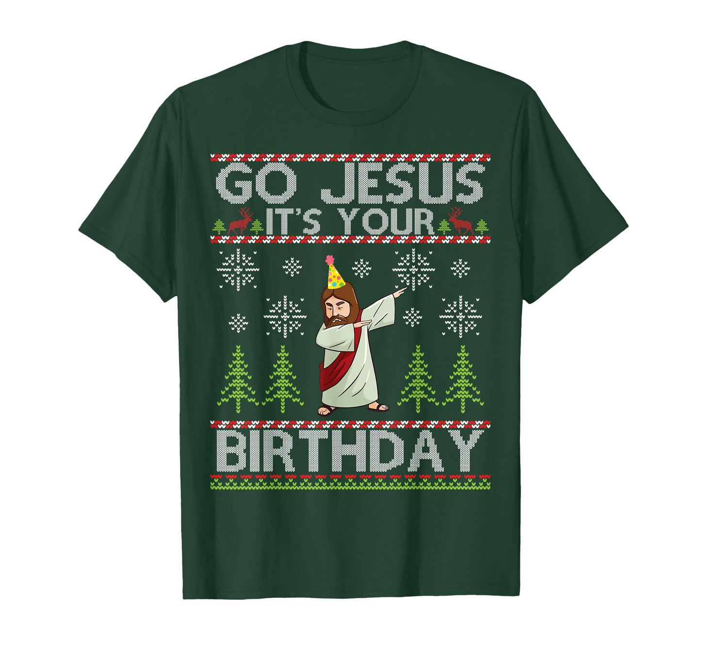 Dabbing Go Jesus It's Your Birthday Merry Christmas Day T-Shirt