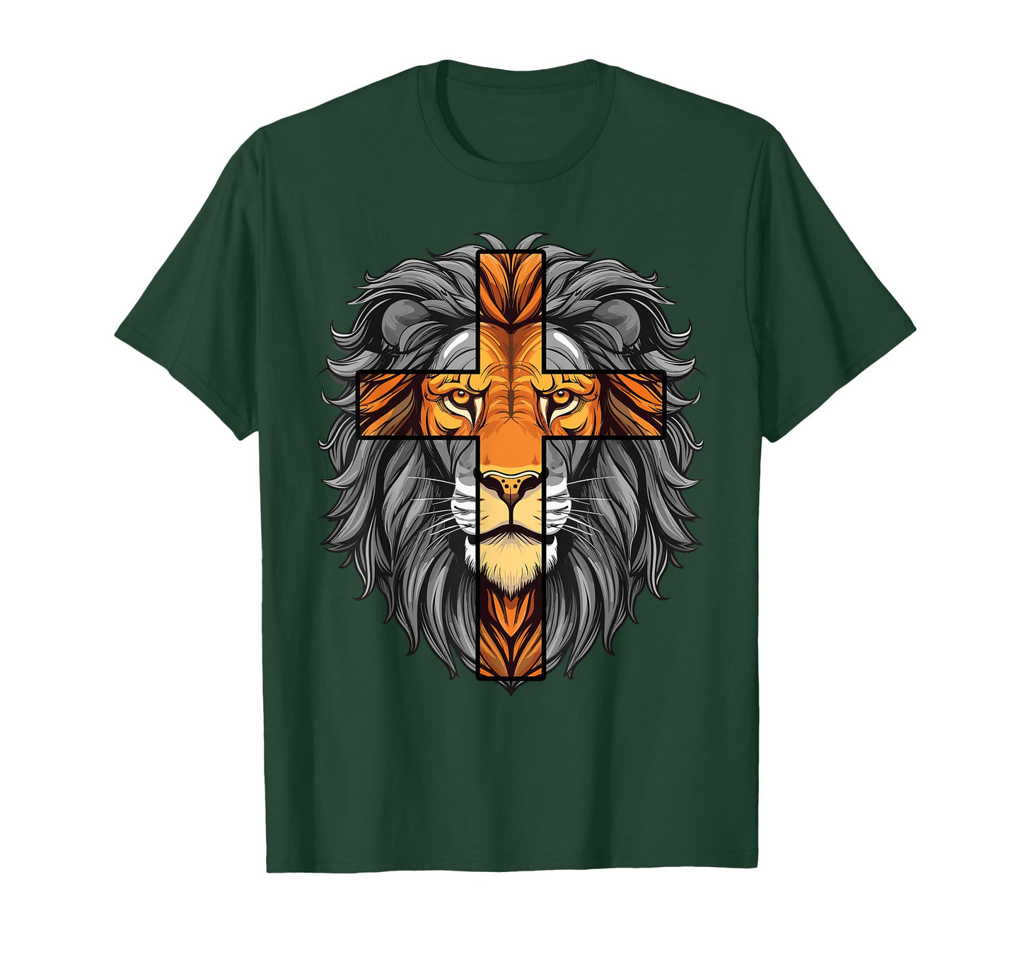Lion of Judah Christian Cross of Jesus Christ T-Shirt