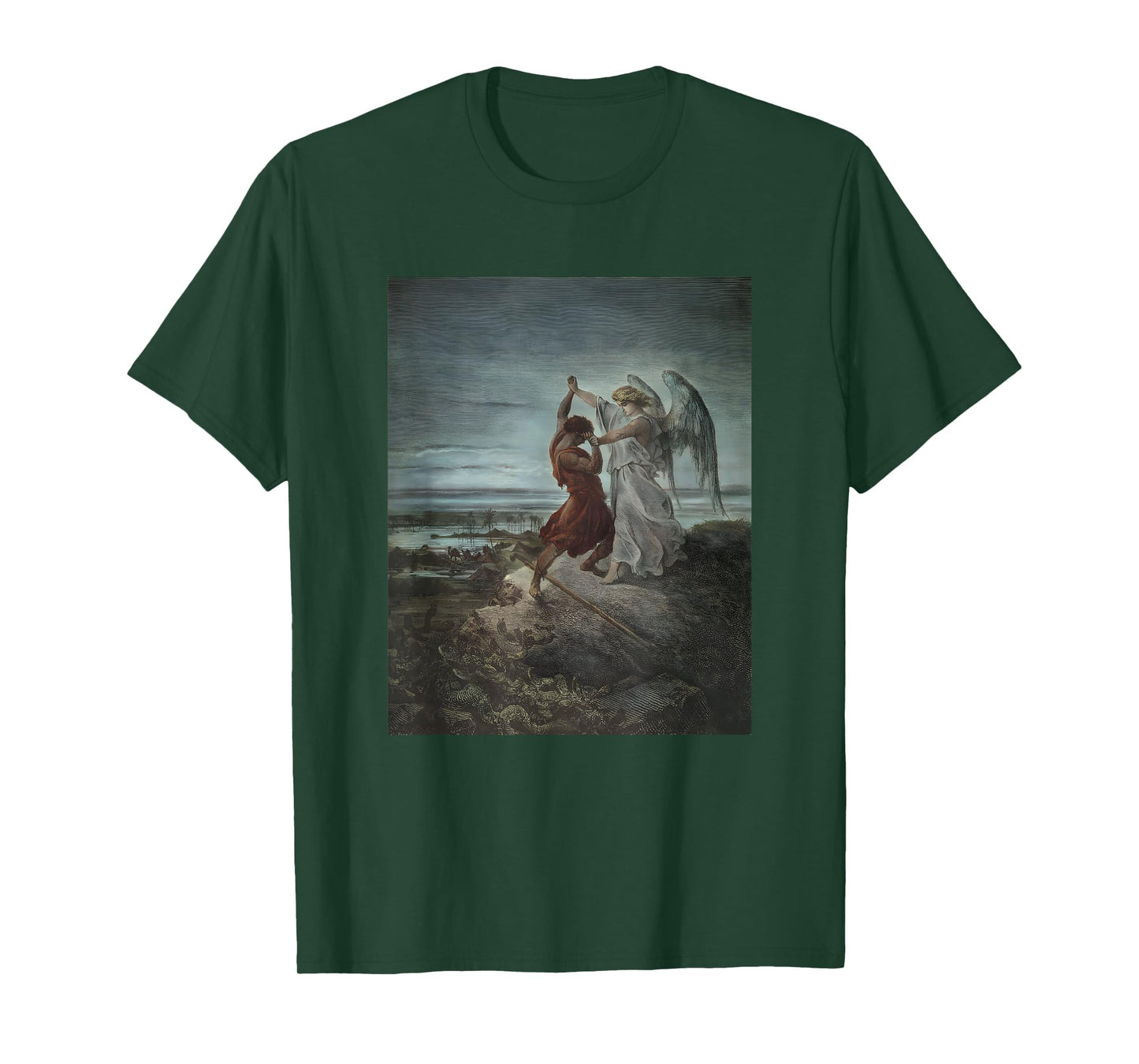 Jacob Wrestling with The Angel by Gustave Dore (1866) T-Shirt