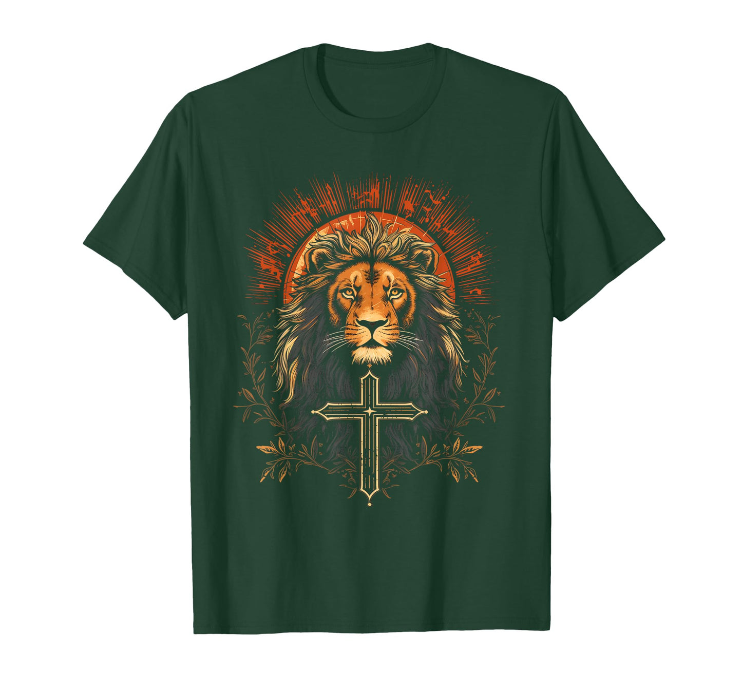 Christian Cross Lion of Judah Faith Jesus Pastor T-Shirt