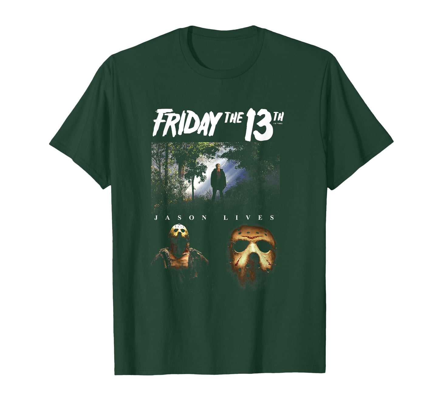Friday The 13th Iconic Jason Voorhees Lives Big Chest Poster T-Shirt