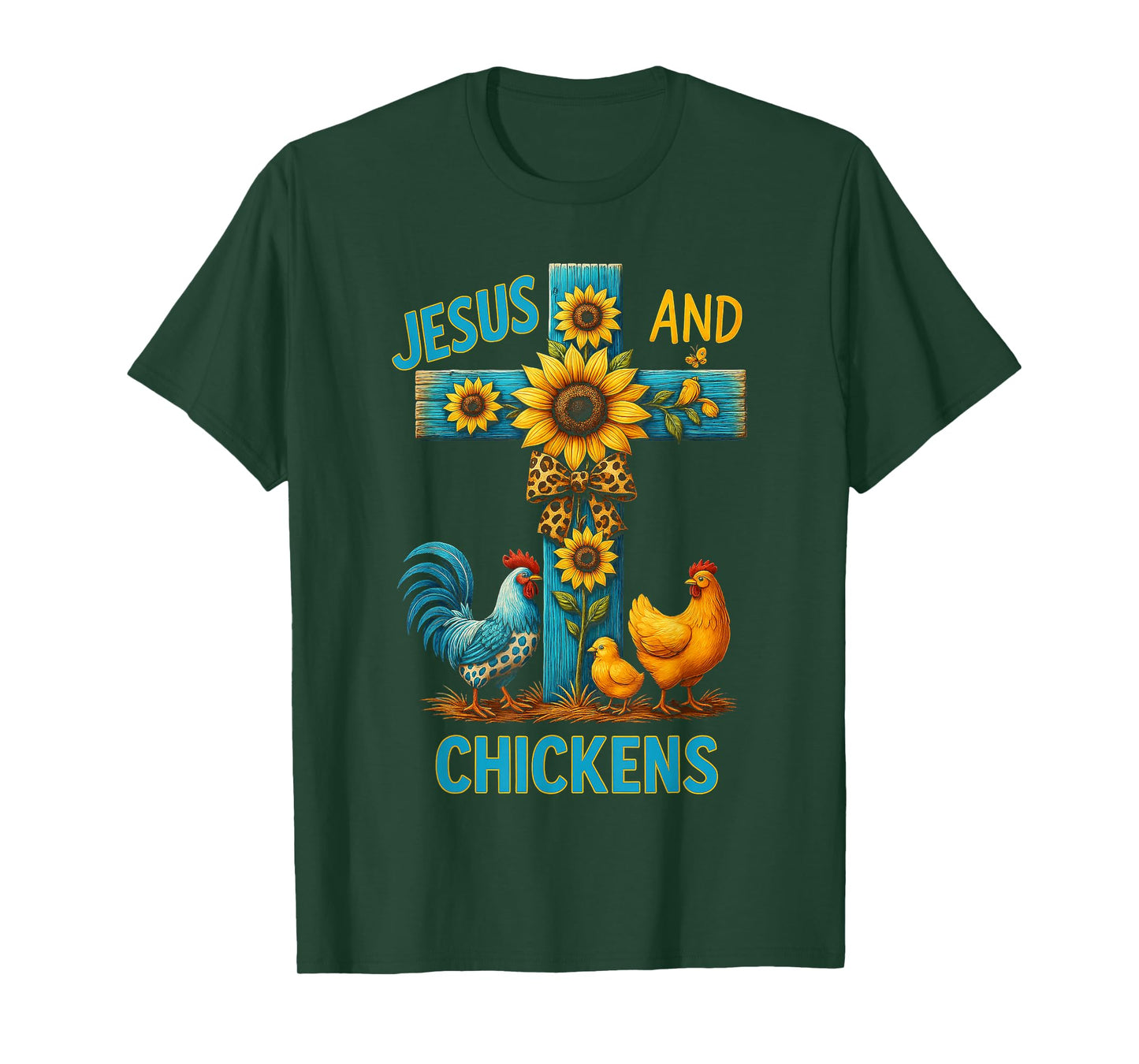 Chicken Raising and Jesus Praising Farm family Life Gifts T-Shirt