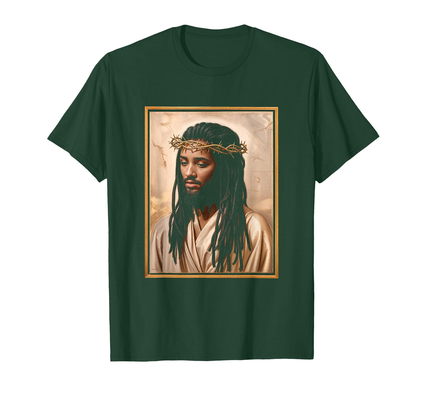 Black Jesus Crown Faith Christianity Religion T-Shirt