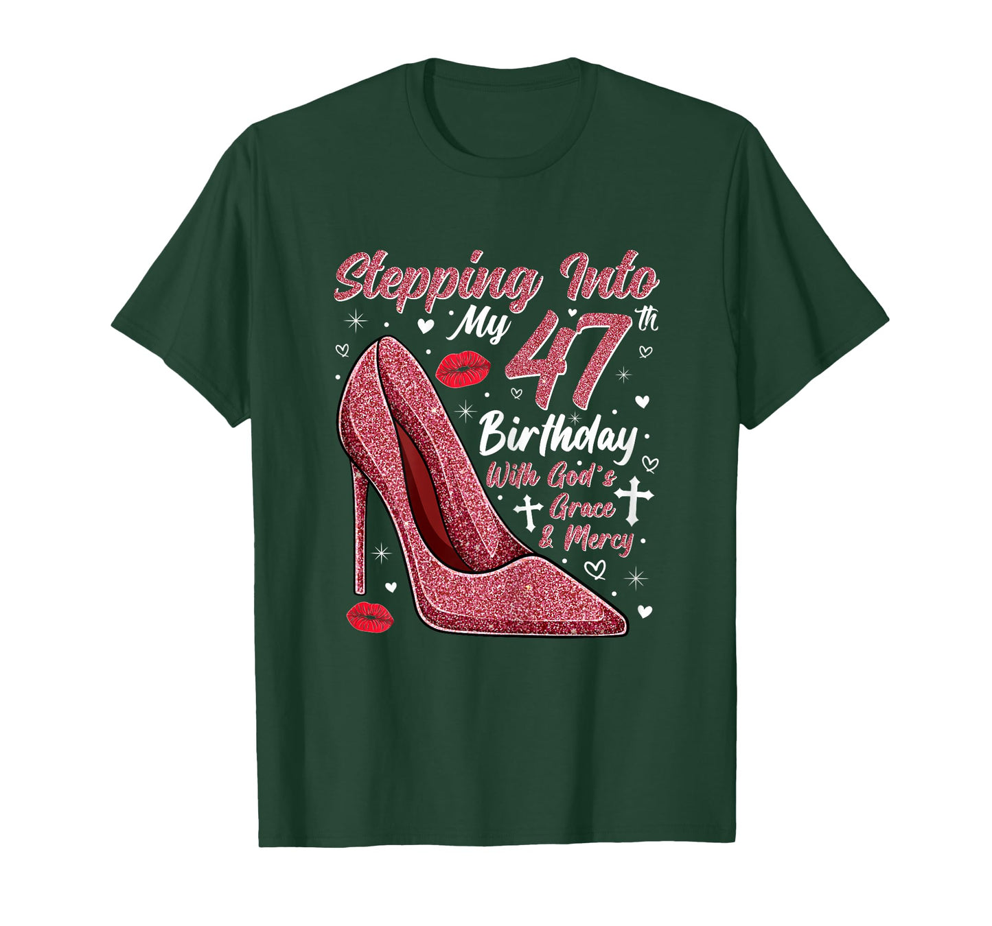Stepping Into My 47th Birthday Ladies 47 Year Old T-Shirt