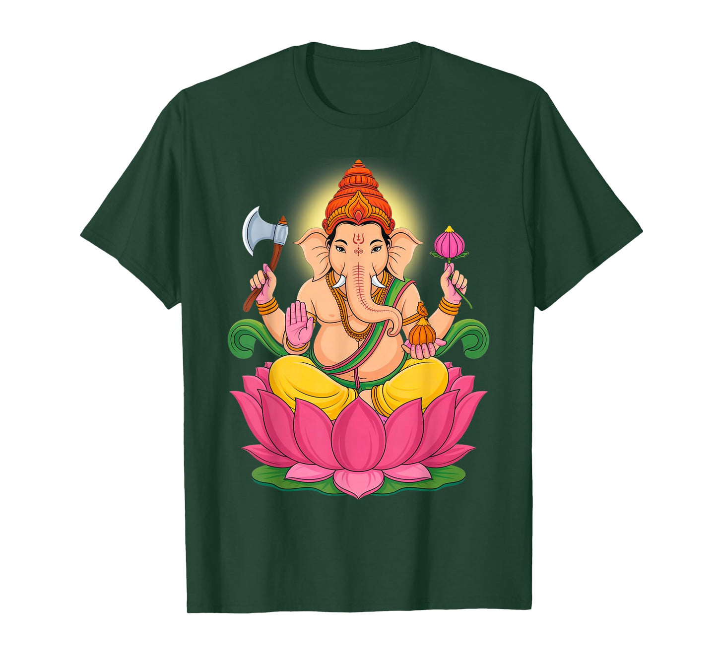 Hindu Ganesha Puja Elephant God India Meditation Yoga Murti T-Shirt