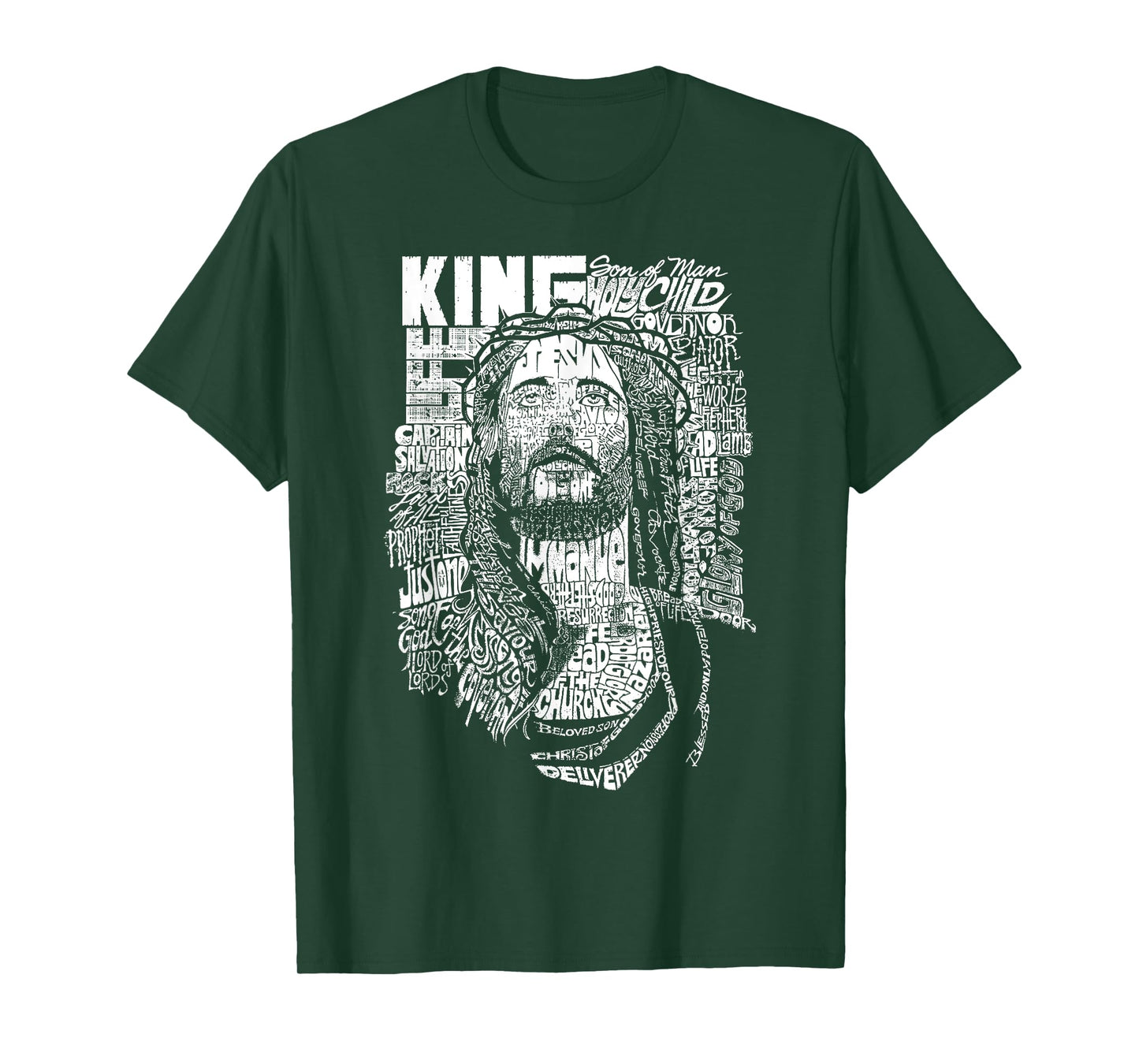 Inspirational Jesus Typography Artwork Holy Savior T-Shirt