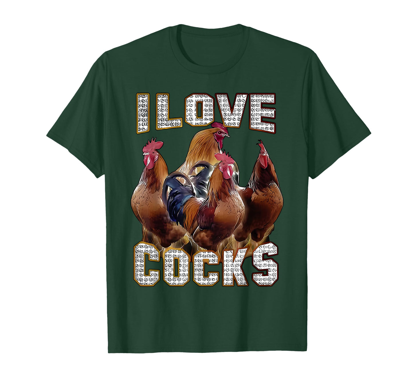 I Love Cocks Funny Roosters Meme Chicken Lovers T-Shirt