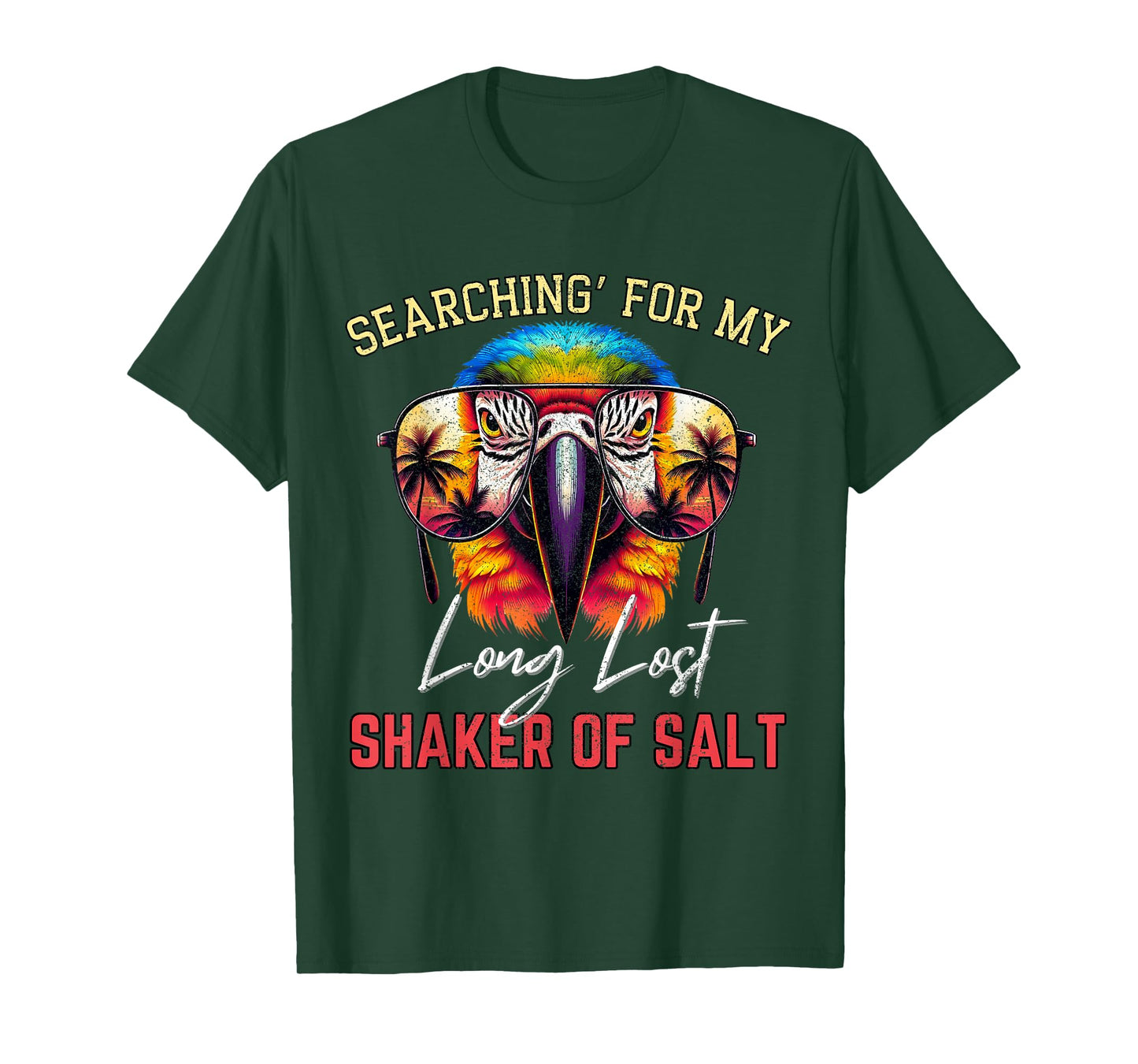 Funny Searching For My Long Lost Shaker Of Salt Parrot Zoo T-Shirt