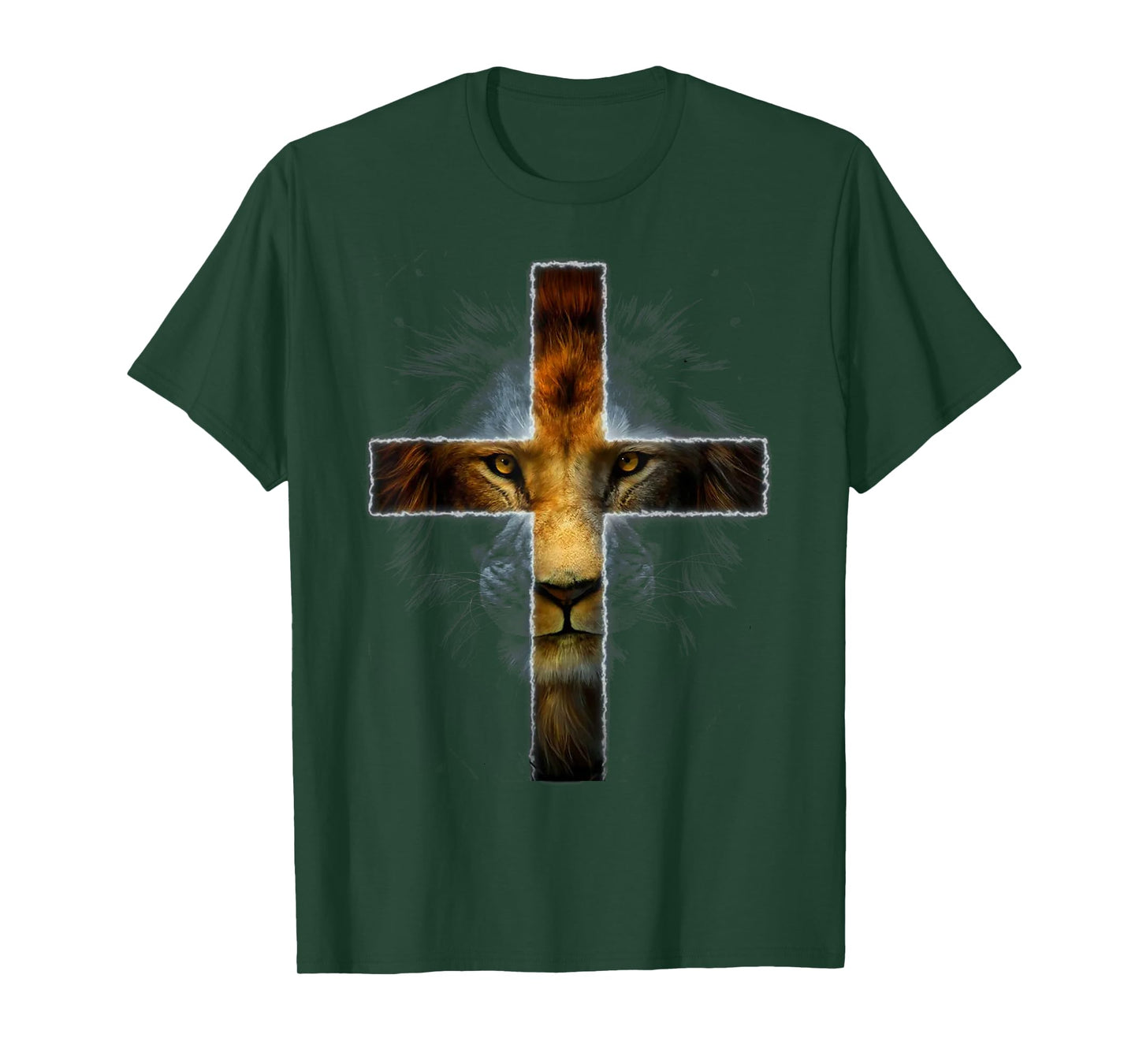 Christian Jesus Lion of Tribe Judah Cross Gift for Men Women T-Shirt