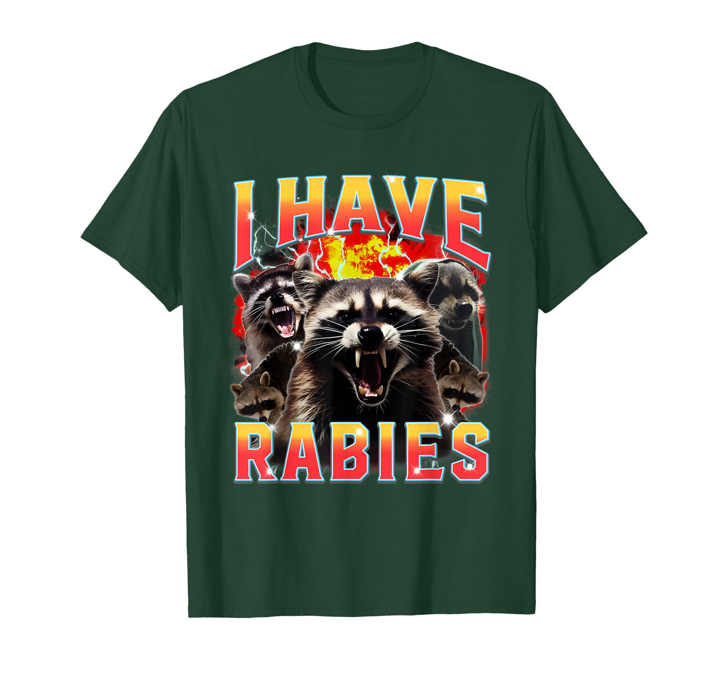 I Have Rabies Racoon Meme Shirt Opossum Humor Sarcasm T-Shirt