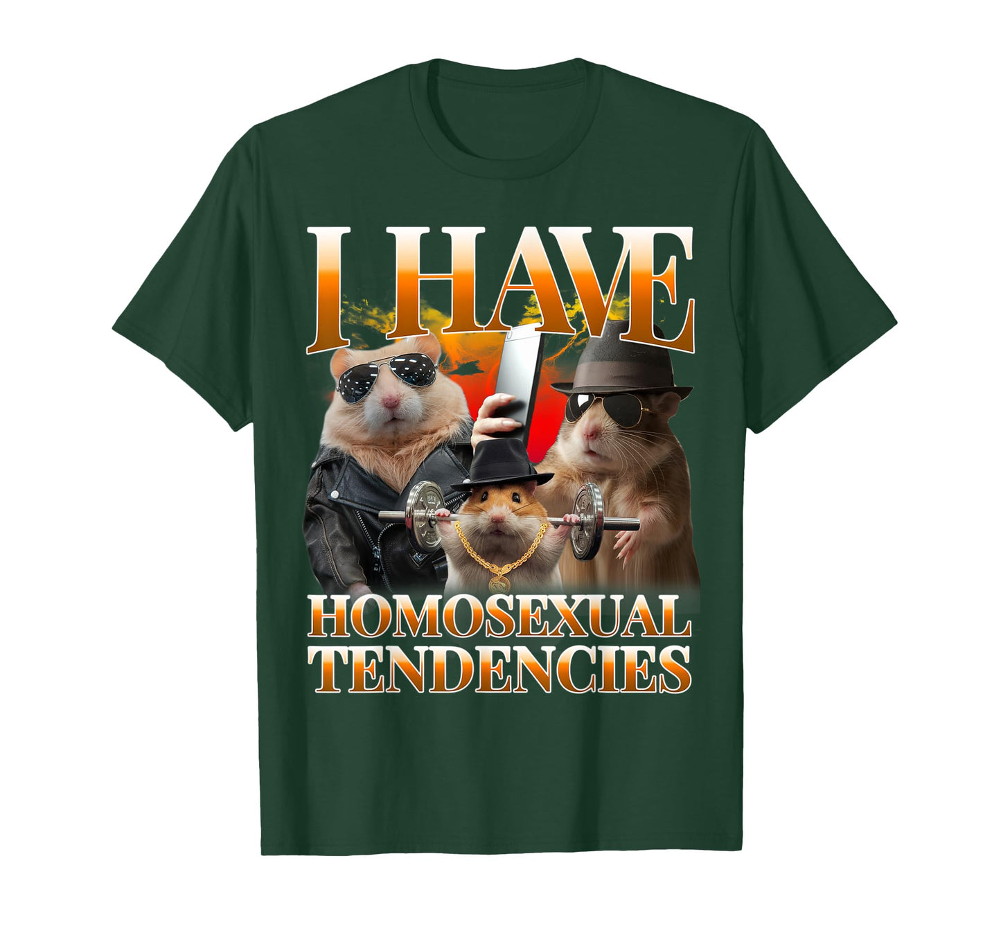 I Have Homosexual Tendencies Funny Hamster Meme Bootleg T-Shirt