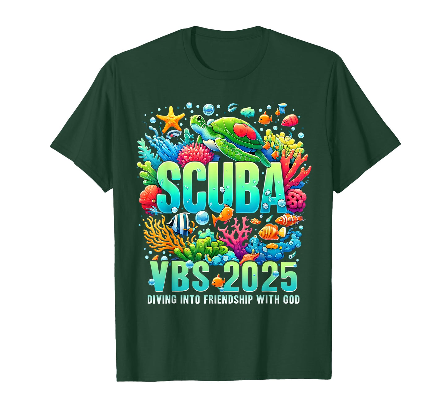 VBS 2025 Squad Scuba Diving Into Friendship With God T-Shirt